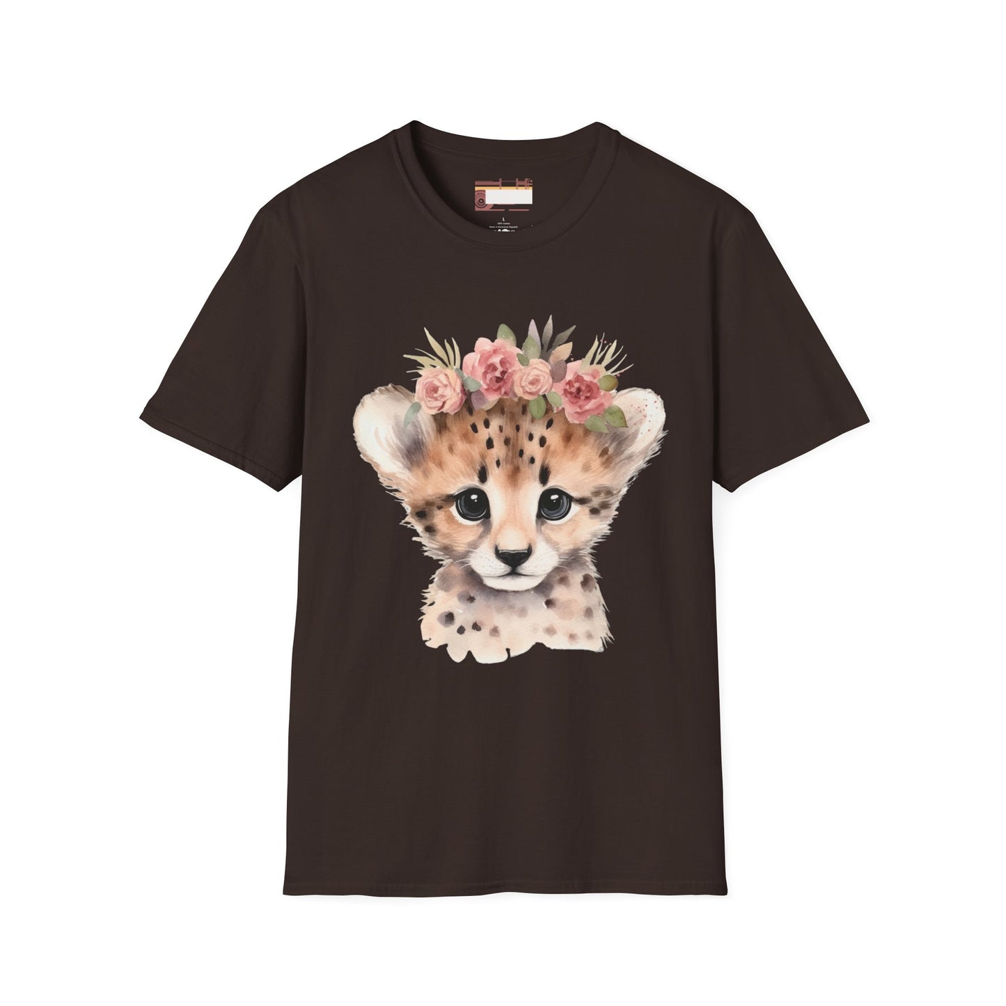 Graphic Animal Designed Leopard Cub Comfort Styled T-shirts
