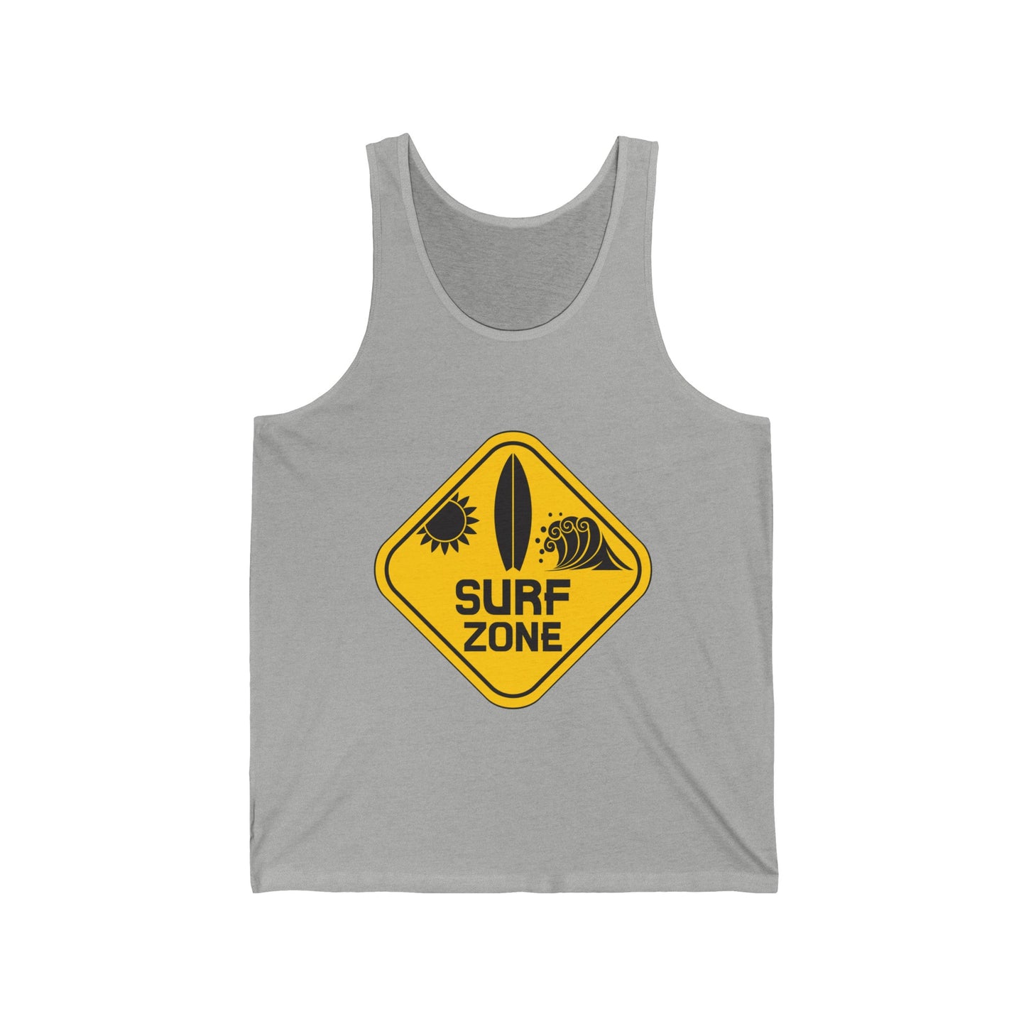 Beach Lovers Ultimate Comfort Styled Funny Unisex Surf Zone Summer Tank Top