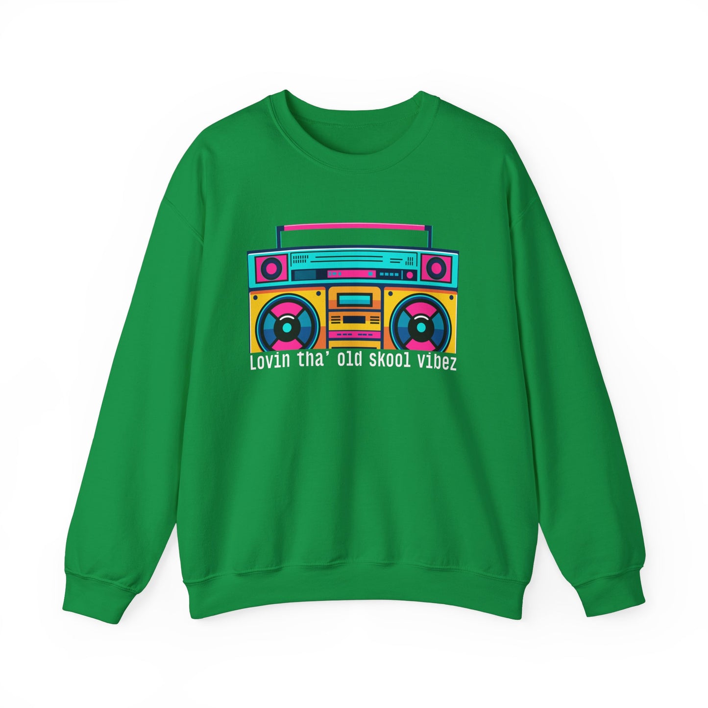 Graphic Designed Minimalist Unisex Old Skool Vibes Crewneck Sweatshirt