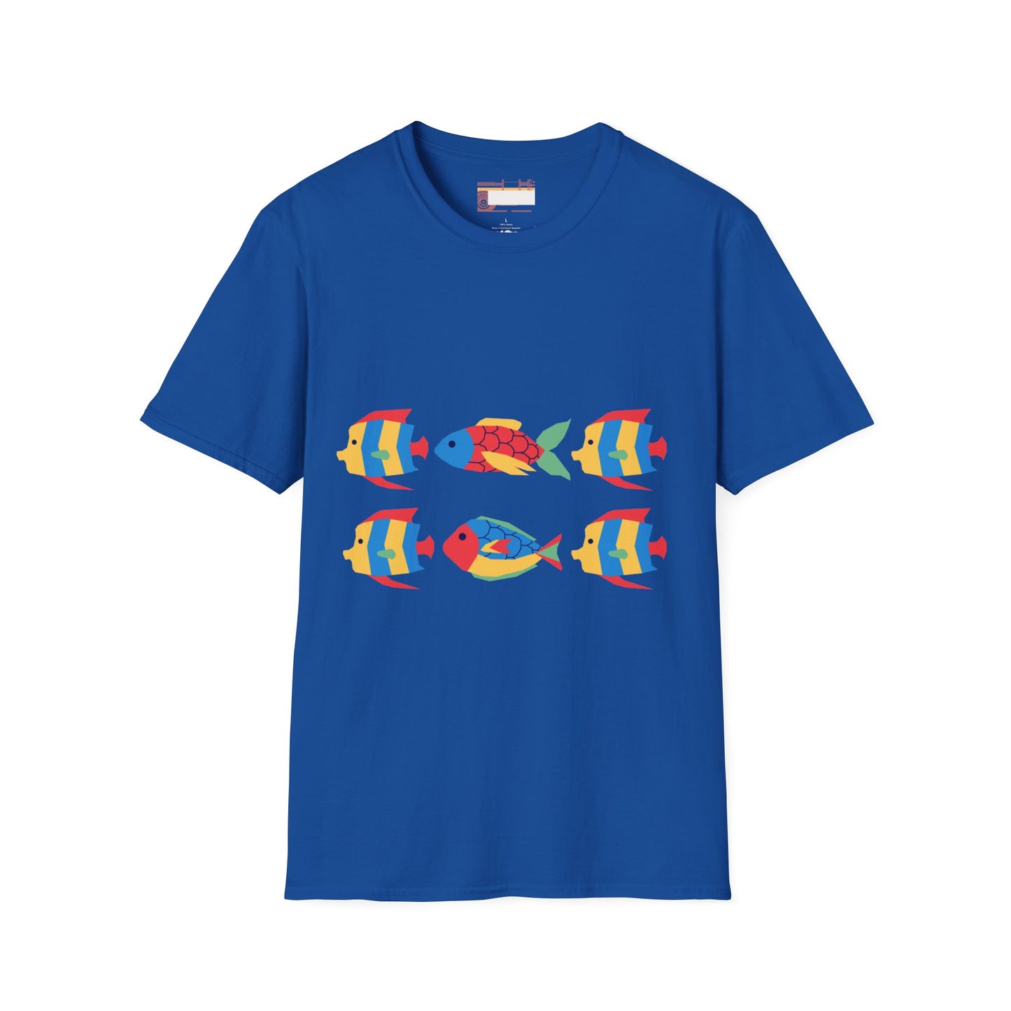 Graphic Designed Comfort Unisex Colored Fish T-shirt
