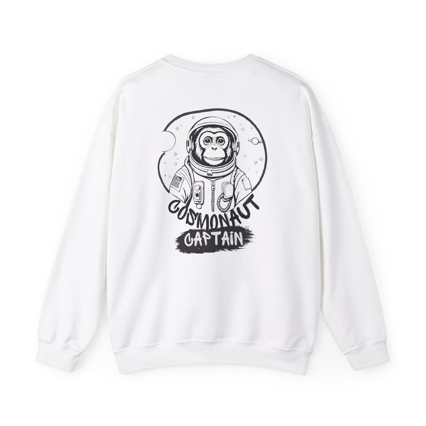 Graphic Designed Minimalist Cosmonaut Crewneck Sweatshirt