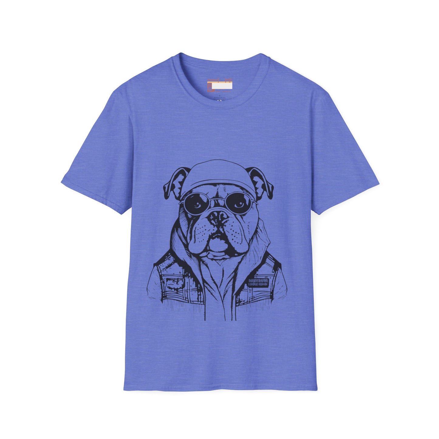 Bull Dog Looking Dressed Designed Graphic Comfort Unisex T-shirt