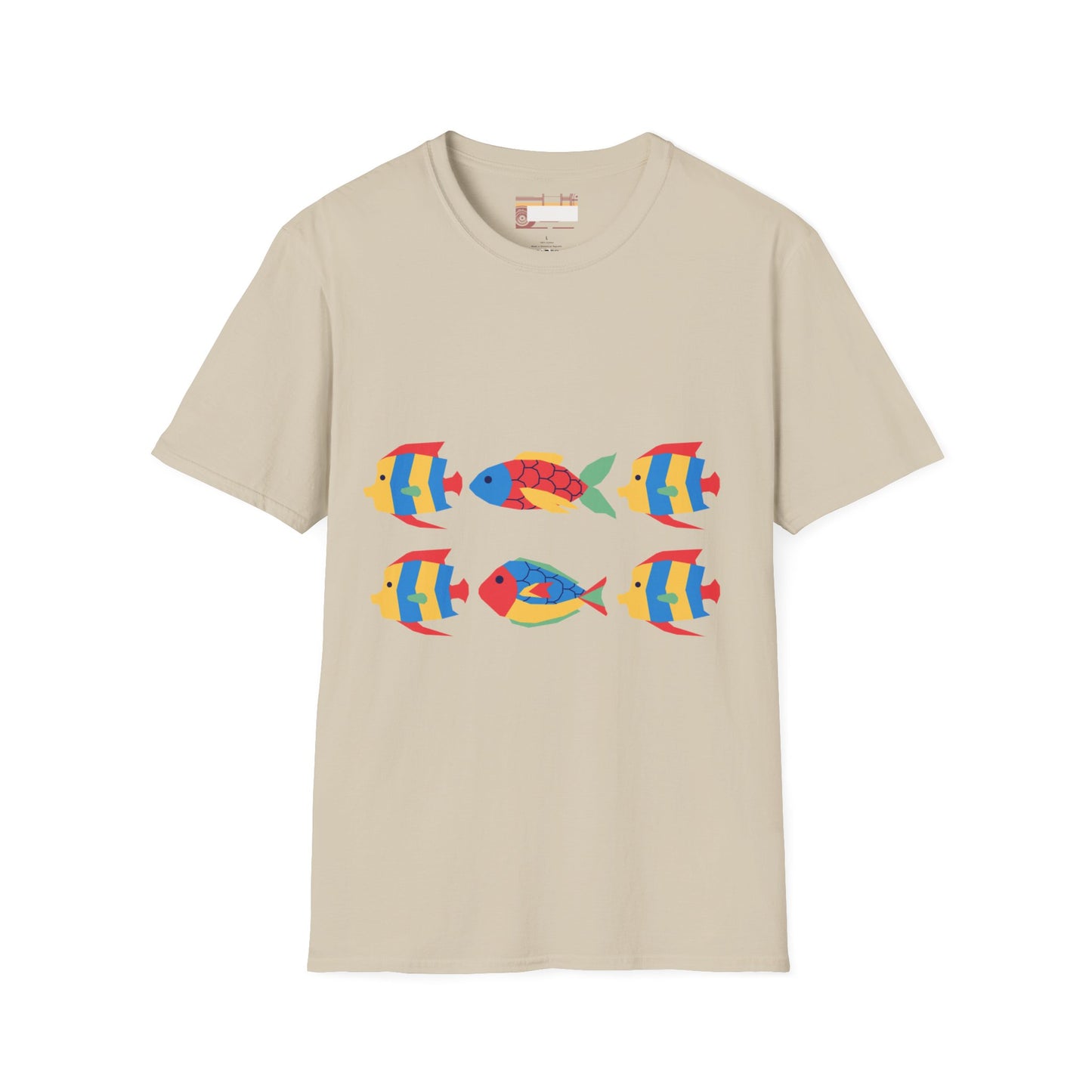 Graphic Designed Comfort Unisex Colored Fish T-shirt