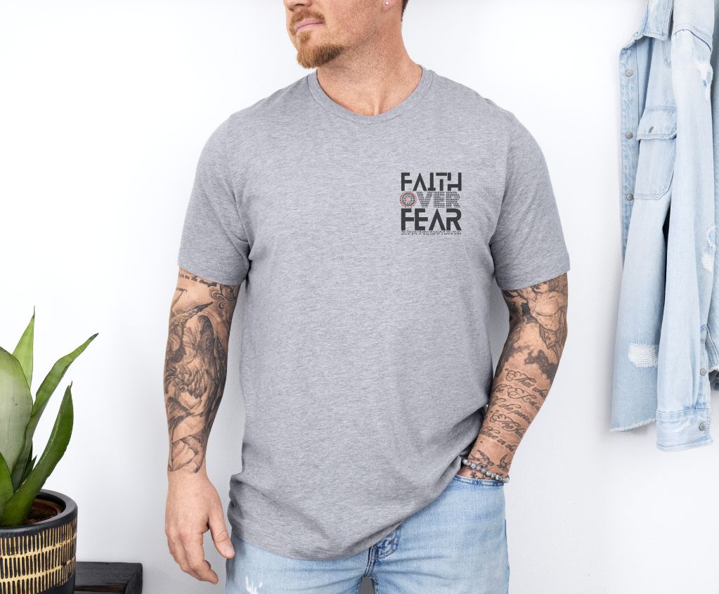 Christian Gospel Unisex Bible Faith Over Fear Verse Shirt