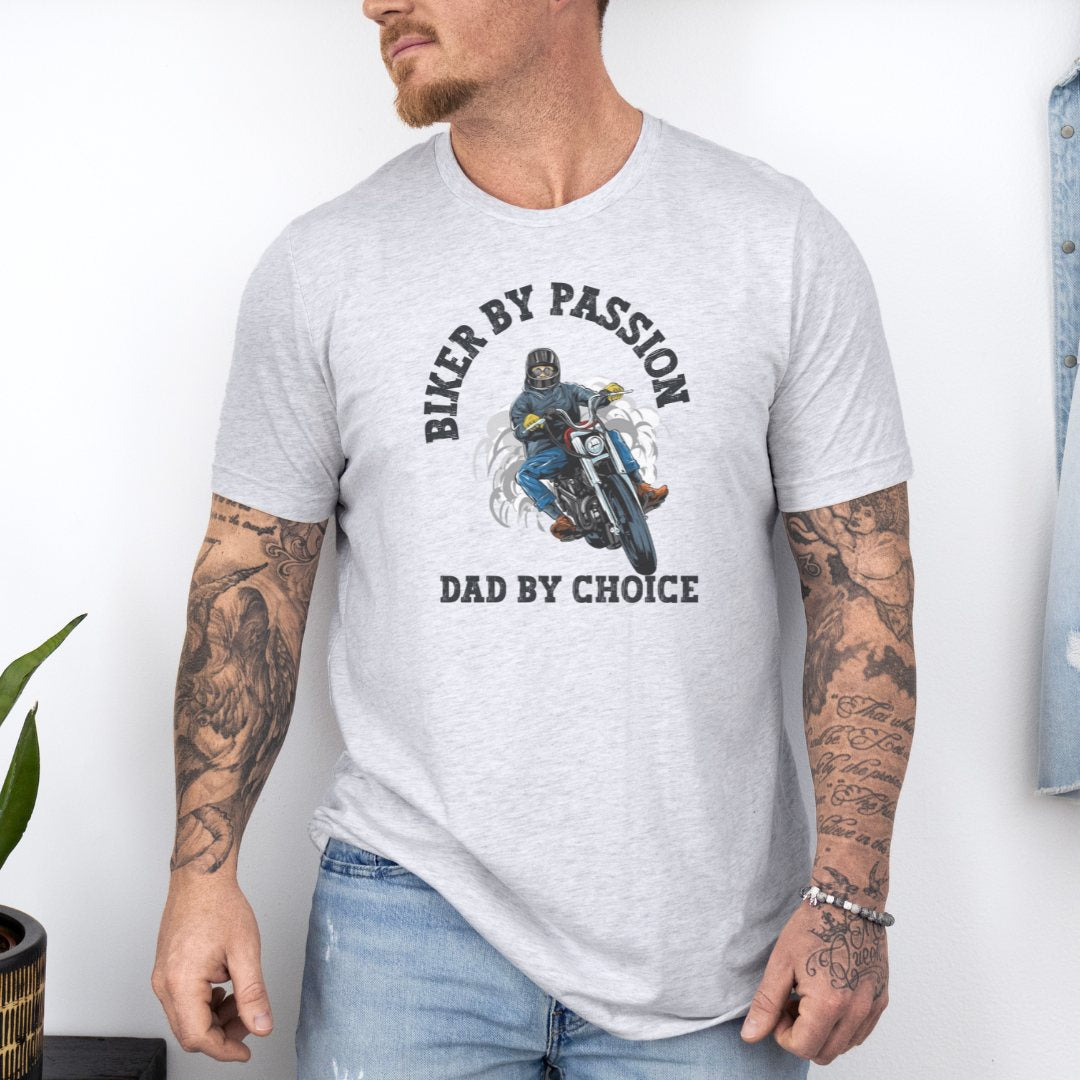 Biker By Passion Dad Ultimate Comfort Unisex Fathers Day T-shirt