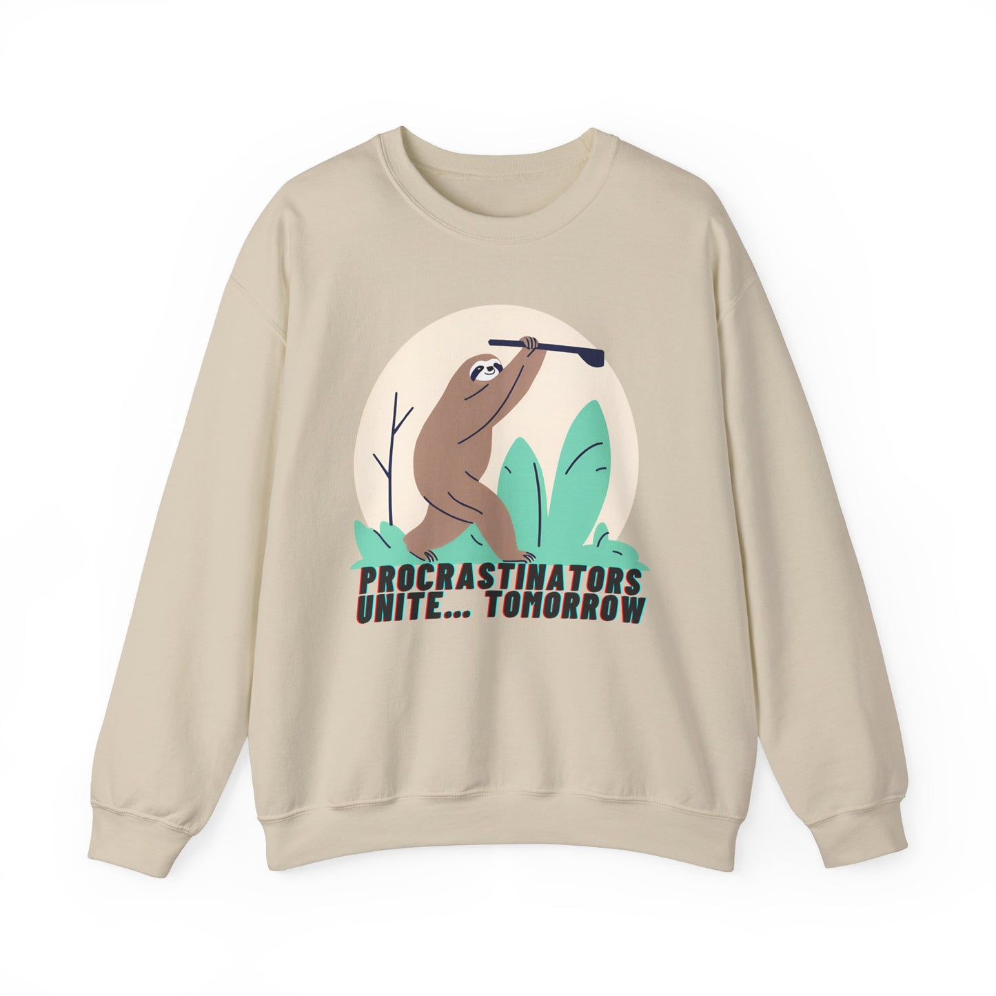 Graphic Designed Minimalist Unisex Procrastinator Crewneck Sweatshirt