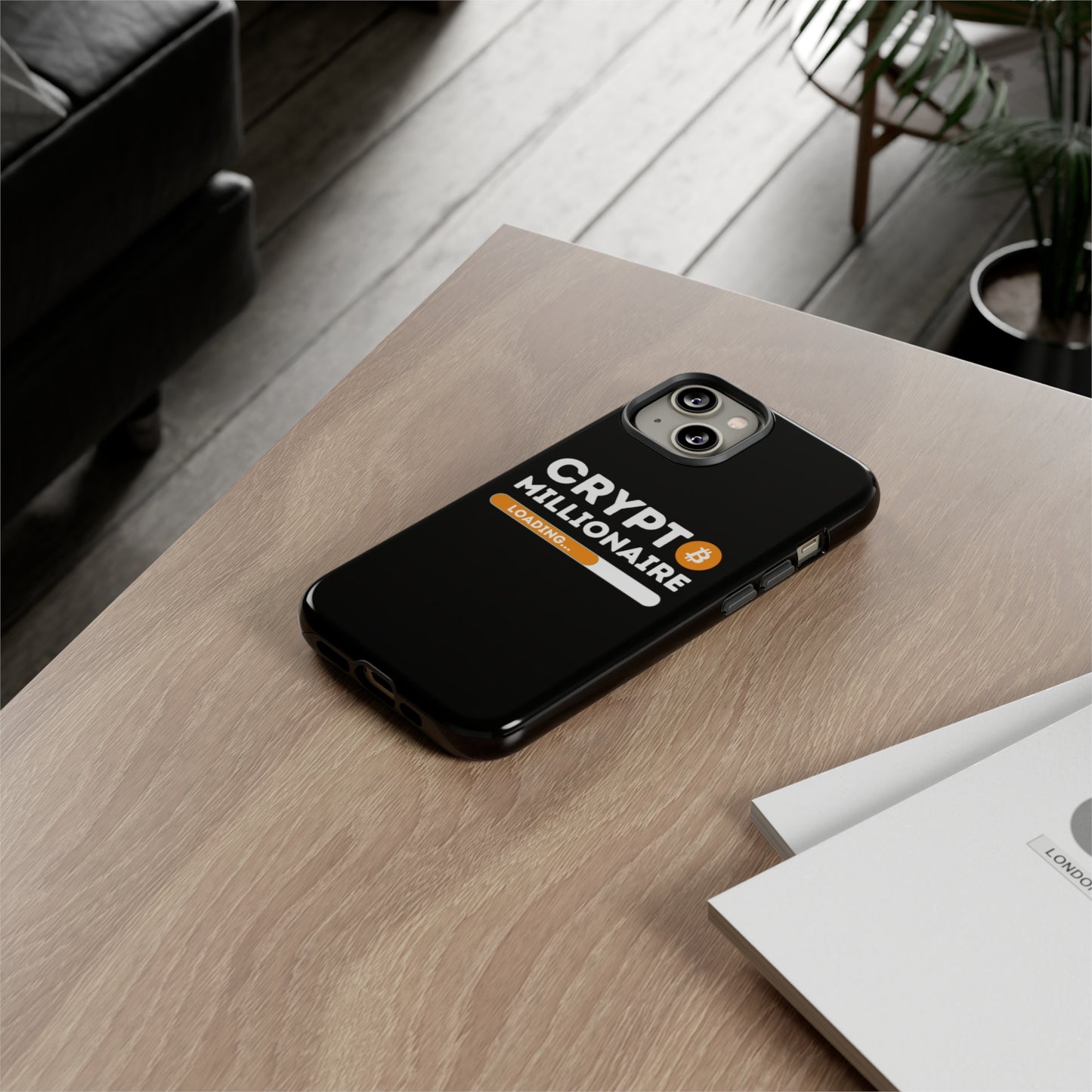 Crypto Millionaire Black iPhone Case