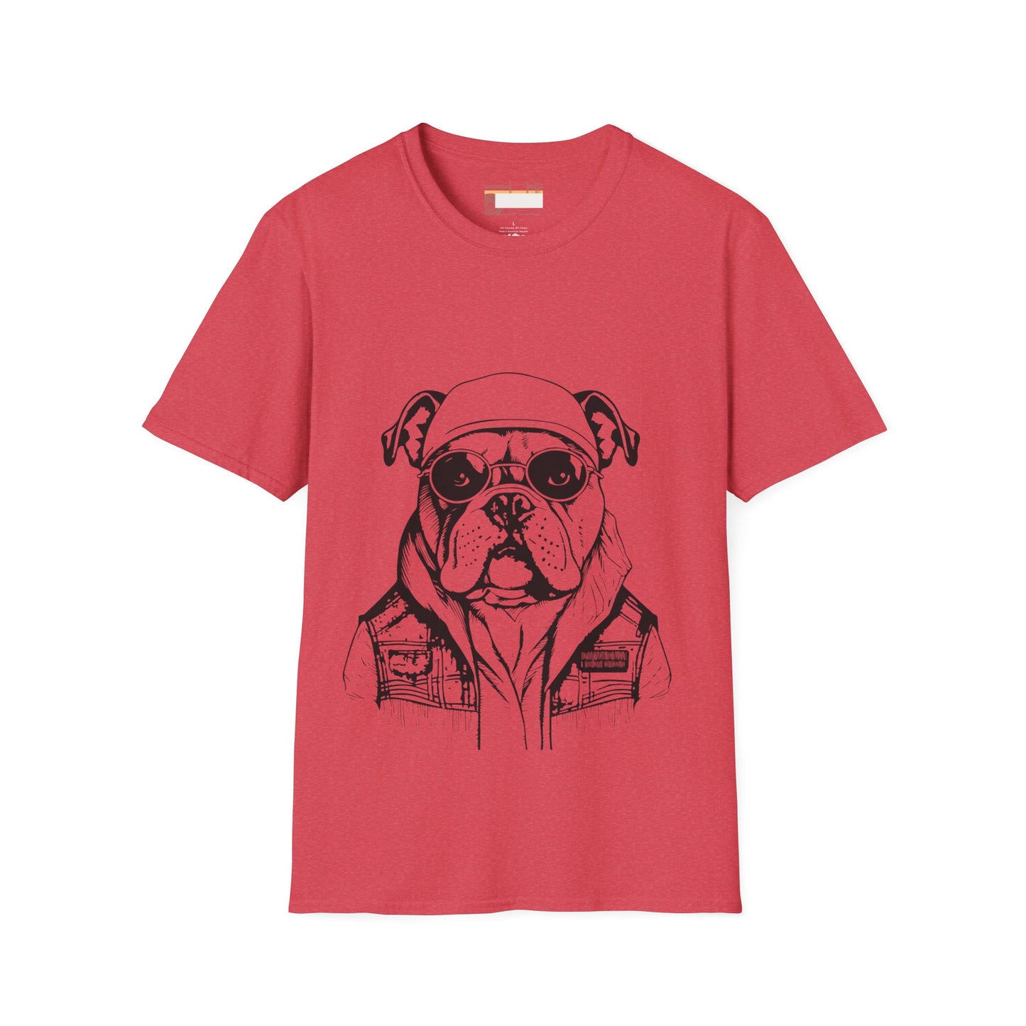 Bull Dog Looking Dressed Designed Graphic Comfort Unisex T-shirt