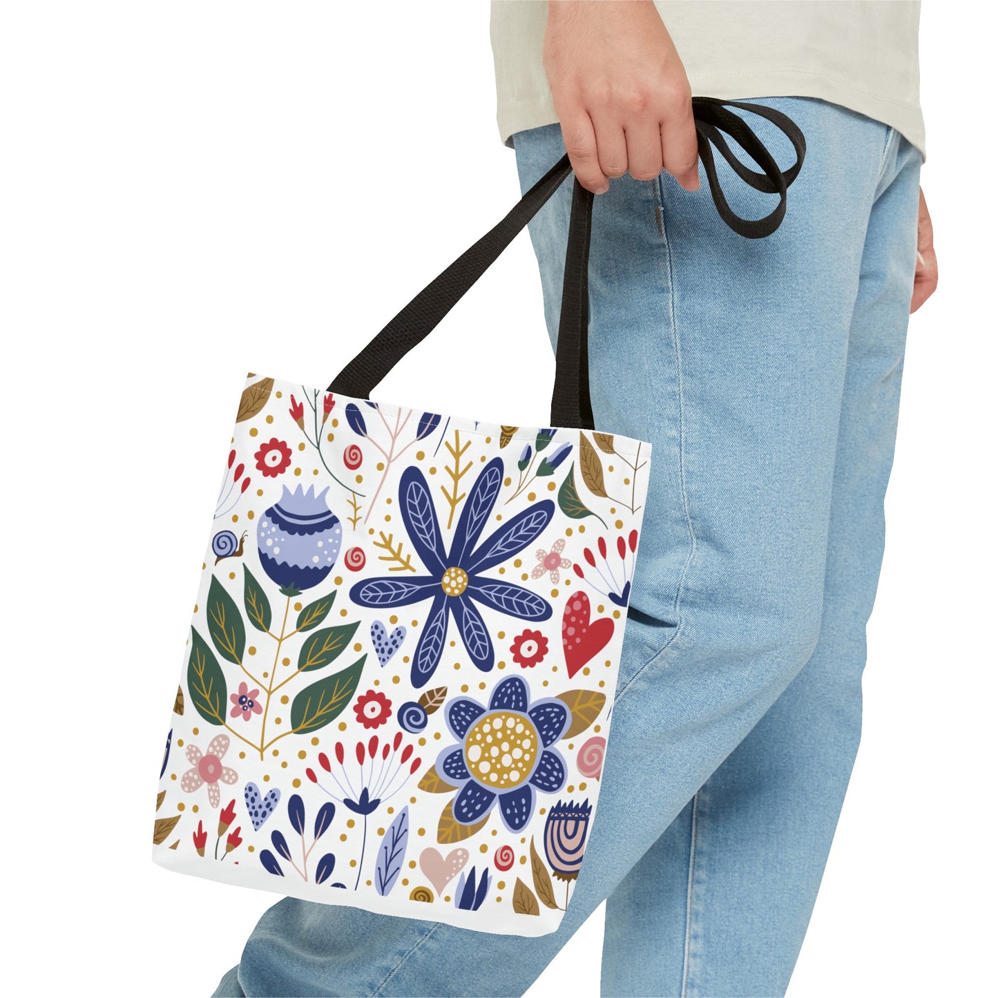 Summer Graphic Wild Flower Tote Bag