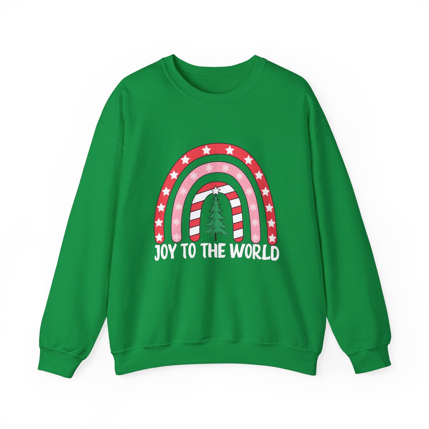 Graphic Designed Holiday Christmas Joy To The World Unisex Crewneck Sweatshirt