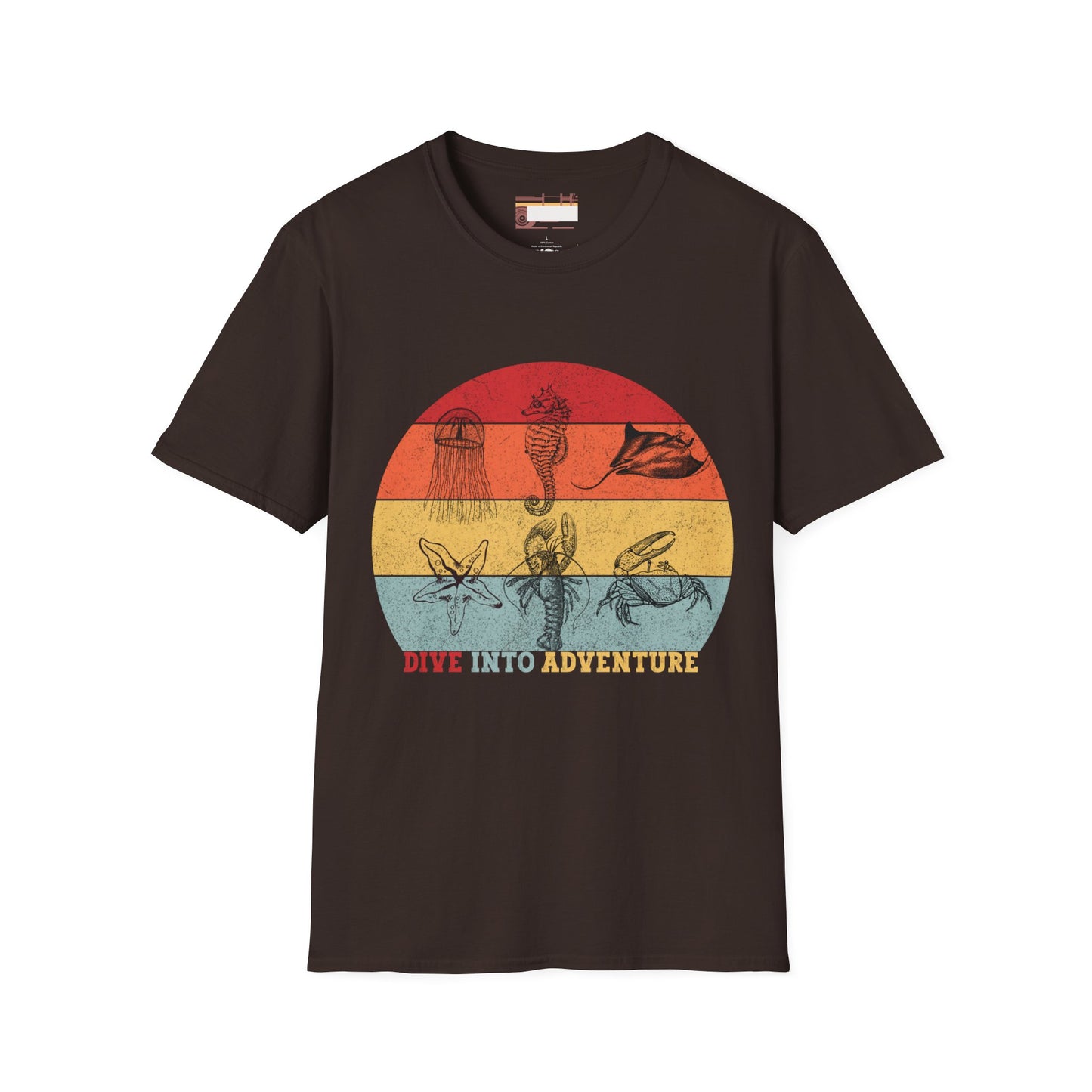 Deep Diving Sea Creatures Graphic Comfort Unisex T-shirt