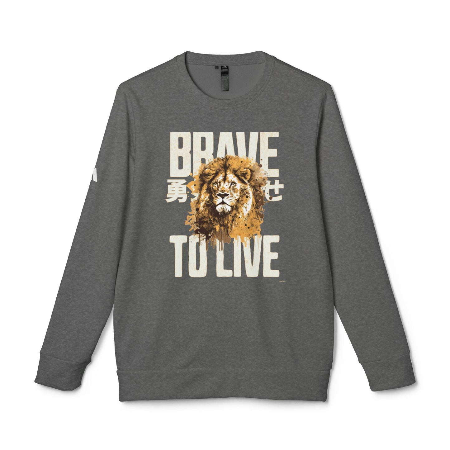 DTG adidas® Unisex Fleece Crewneck Brave To Live Sweatshirt