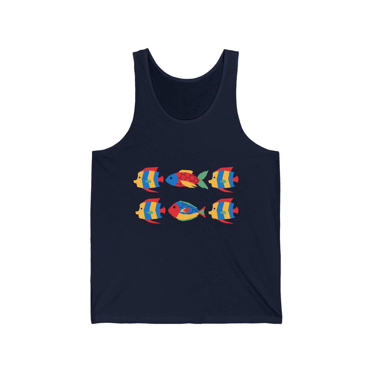 Ultimate Comfort Styled Unisex Summer Fish colored Tank Top