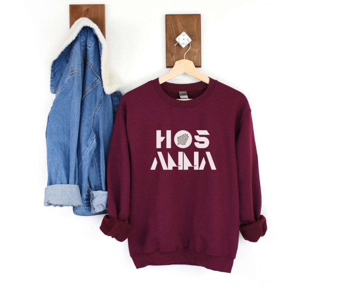 Graphic Hosanna Sweatshirt, Unisex Gospel Crewneck Shirts