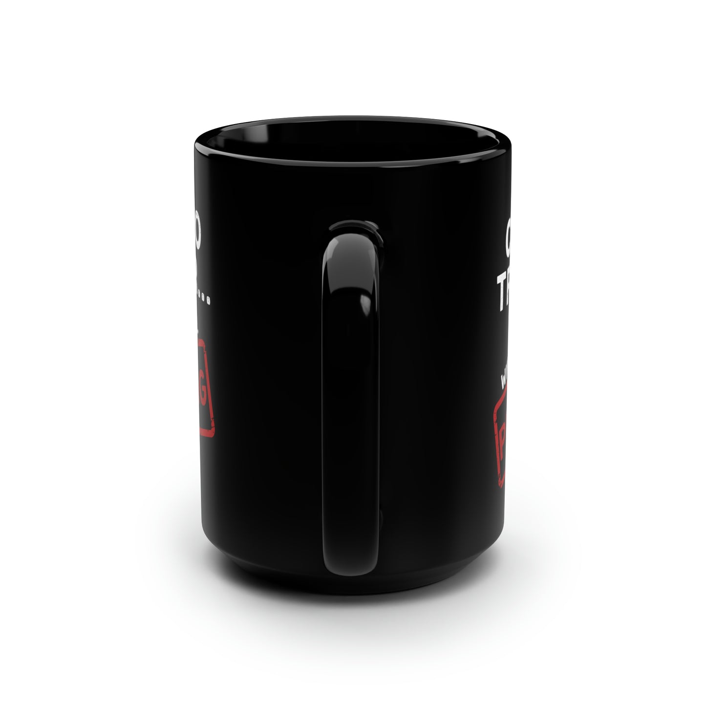 Crypto Trader Wife Approval Pending Black Mug 15oz