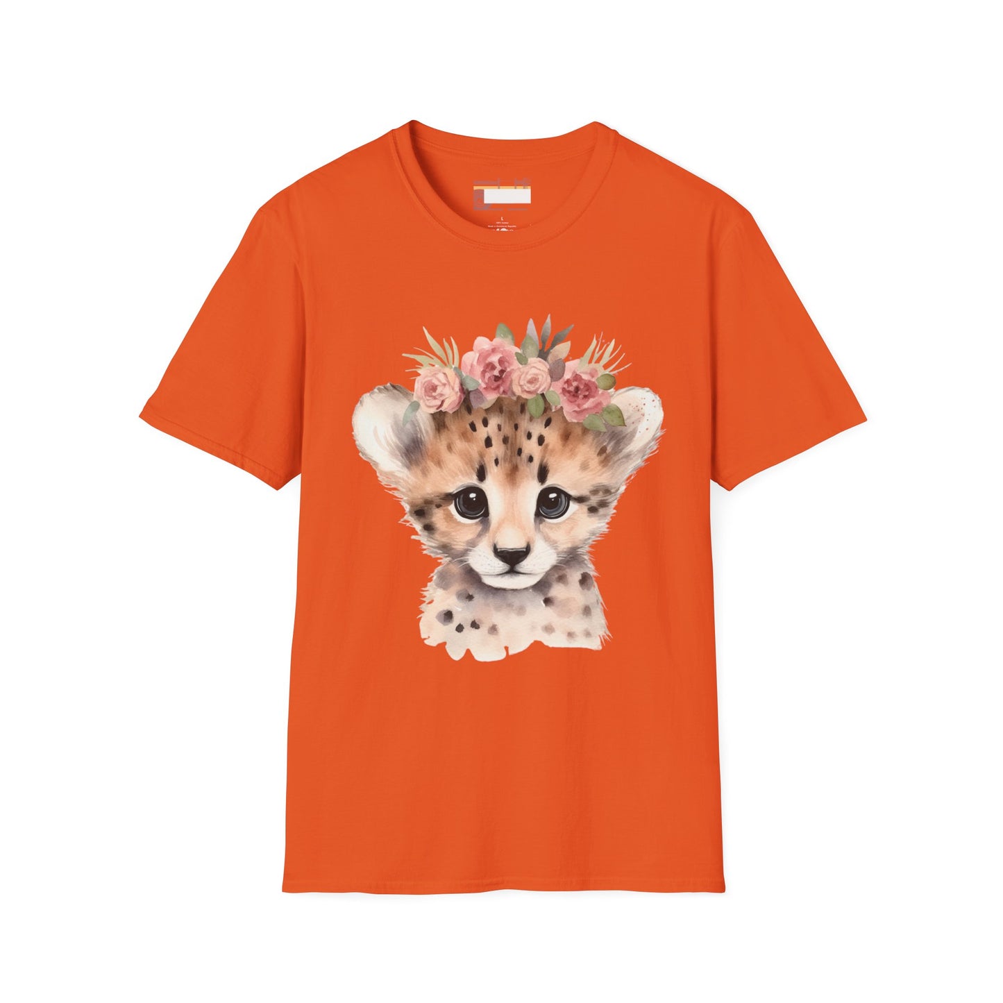 Graphic Animal Designed Leopard Cub Comfort Styled T-shirts