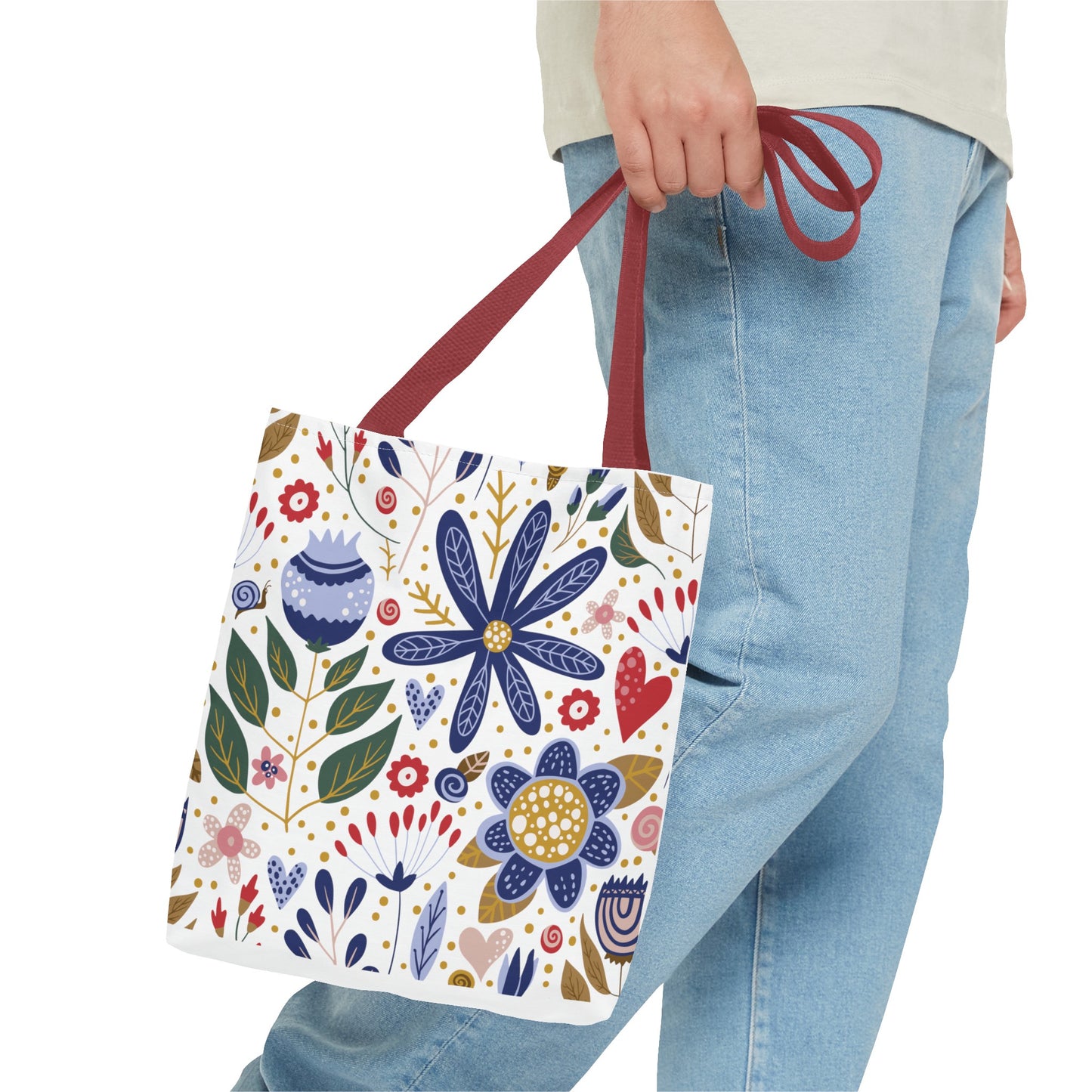 Summer Graphic Wild Flower Tote Bag