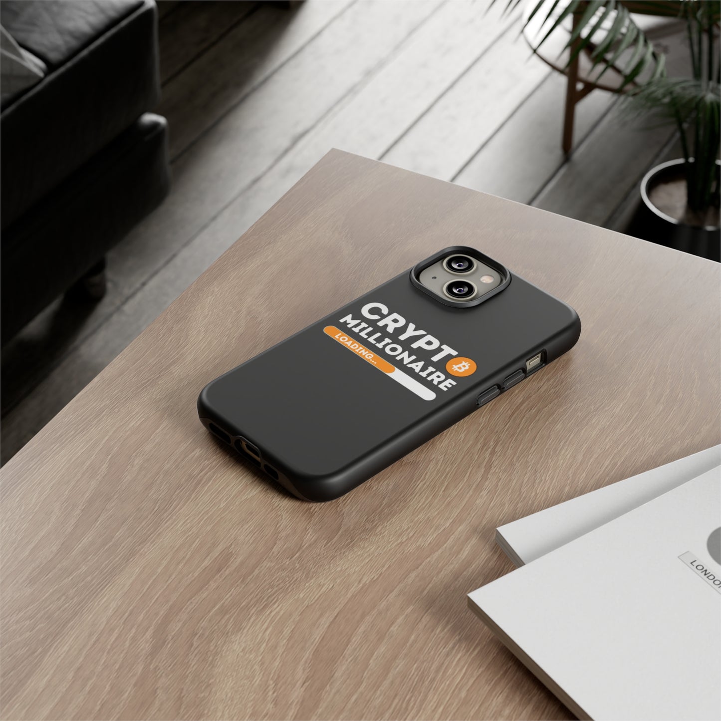 Crypto Millionaire Black iPhone Case