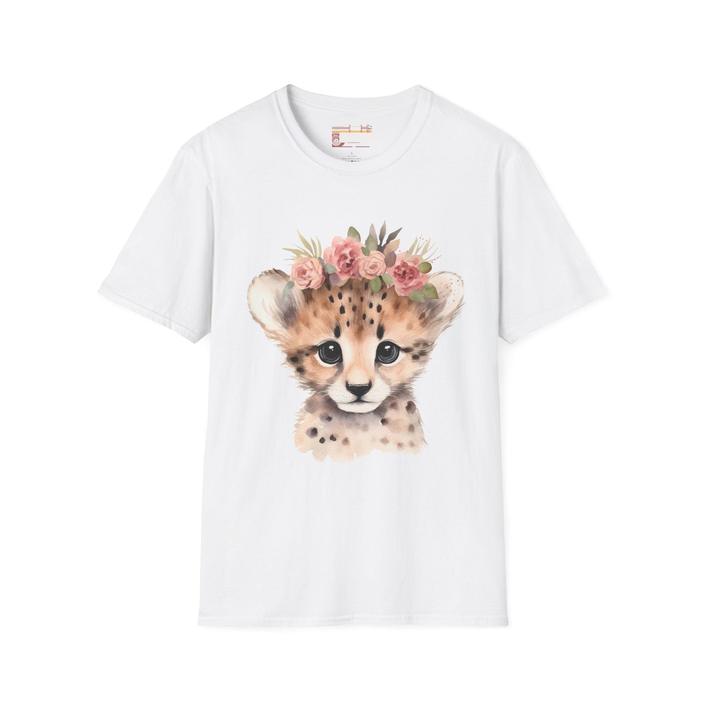 Graphic Animal Designed Leopard Cub Comfort Styled T-shirts
