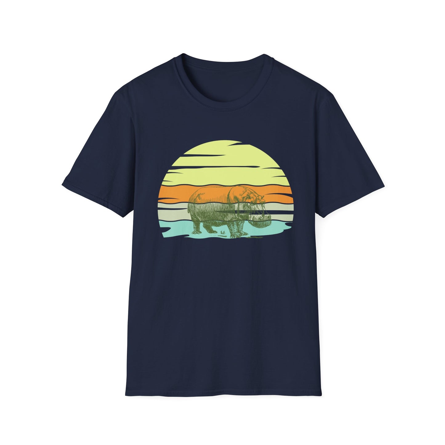 Hippo-po Animal Graphic Ultimate Comfort Unisex T-shirt