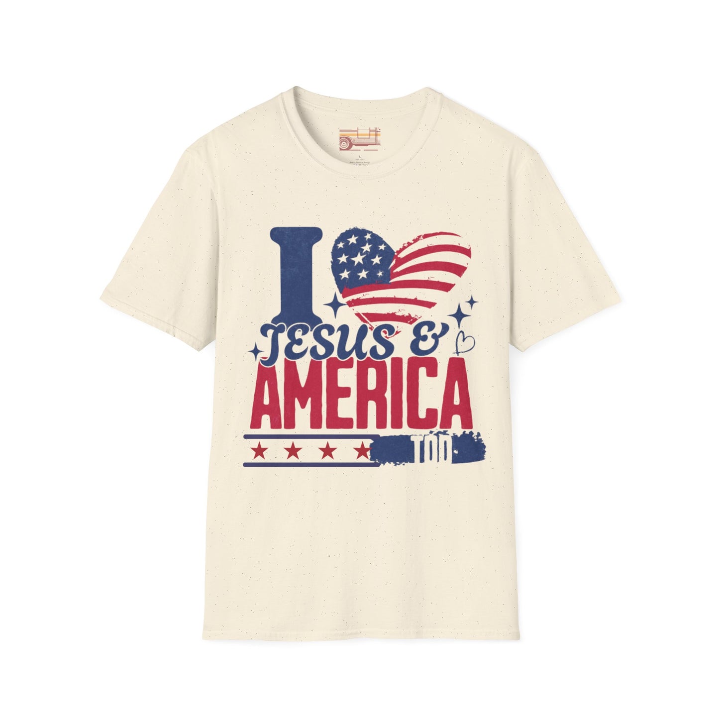 Graphic I Love Jesus and America Too, July 4th Ultimate Comfort Unisex T-shirt