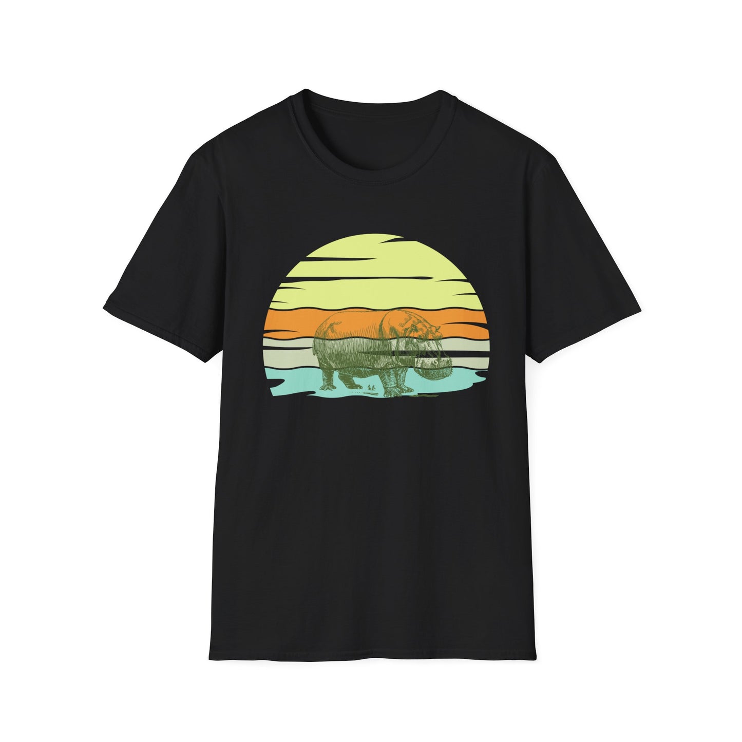 Hippo-po Animal Graphic Ultimate Comfort Unisex T-shirt