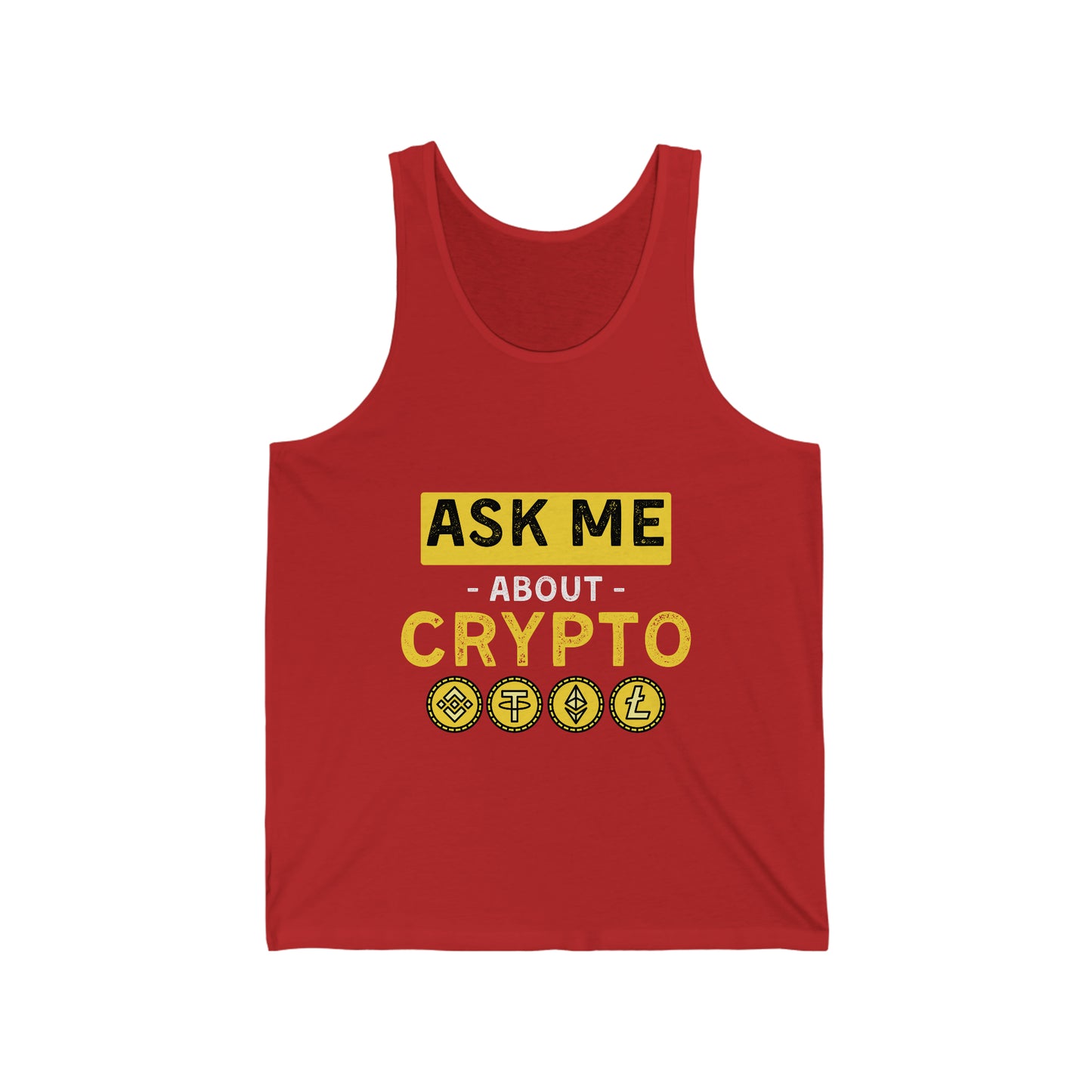 Ask Me About Crypto Unisex Tank Top