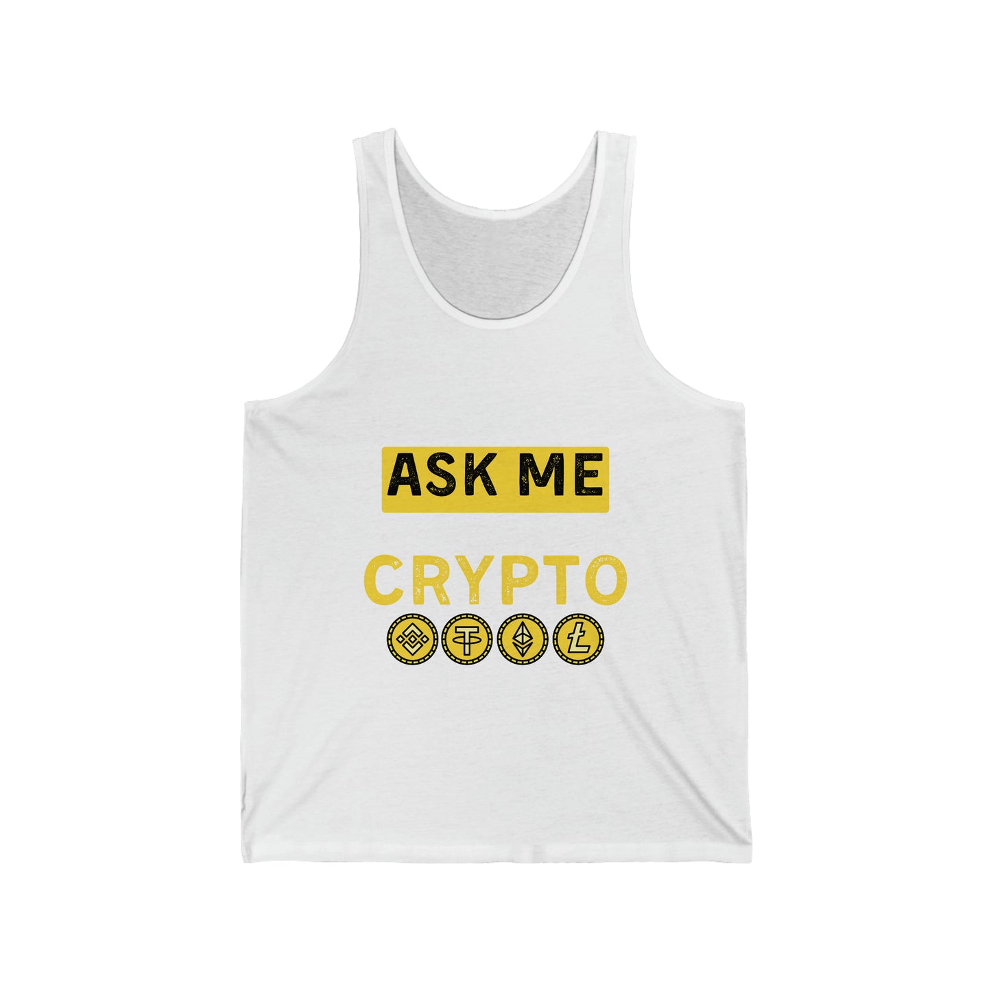 Ask Me About Crypto Unisex Tank Top