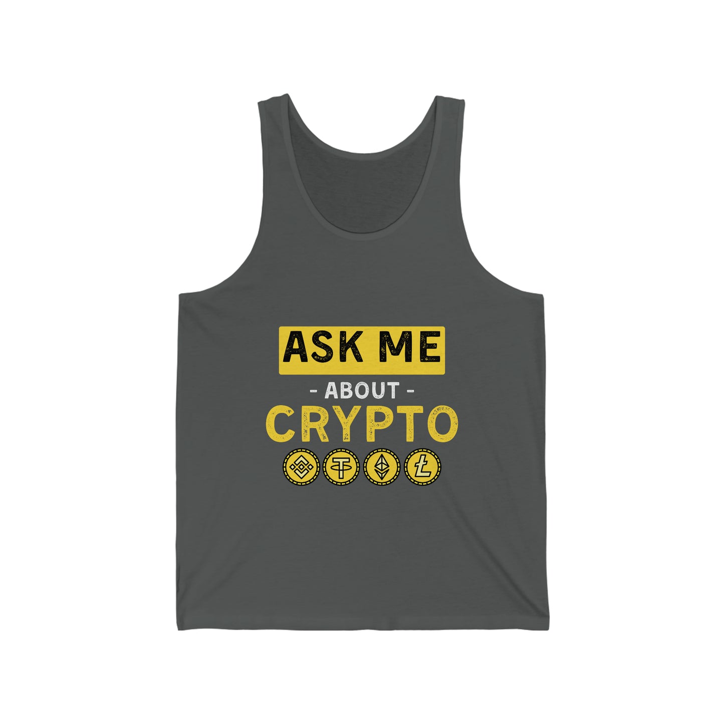 Ask Me About Crypto Unisex Tank Top