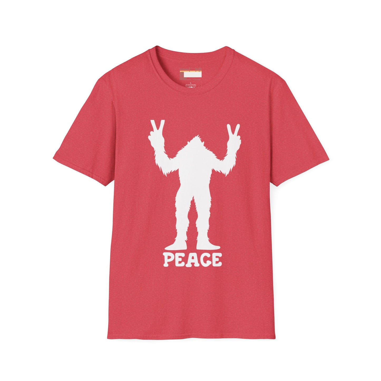 Graphic Designed Minimalist Big Foot Peace Sign Unisex Comfort Styled T-shirts