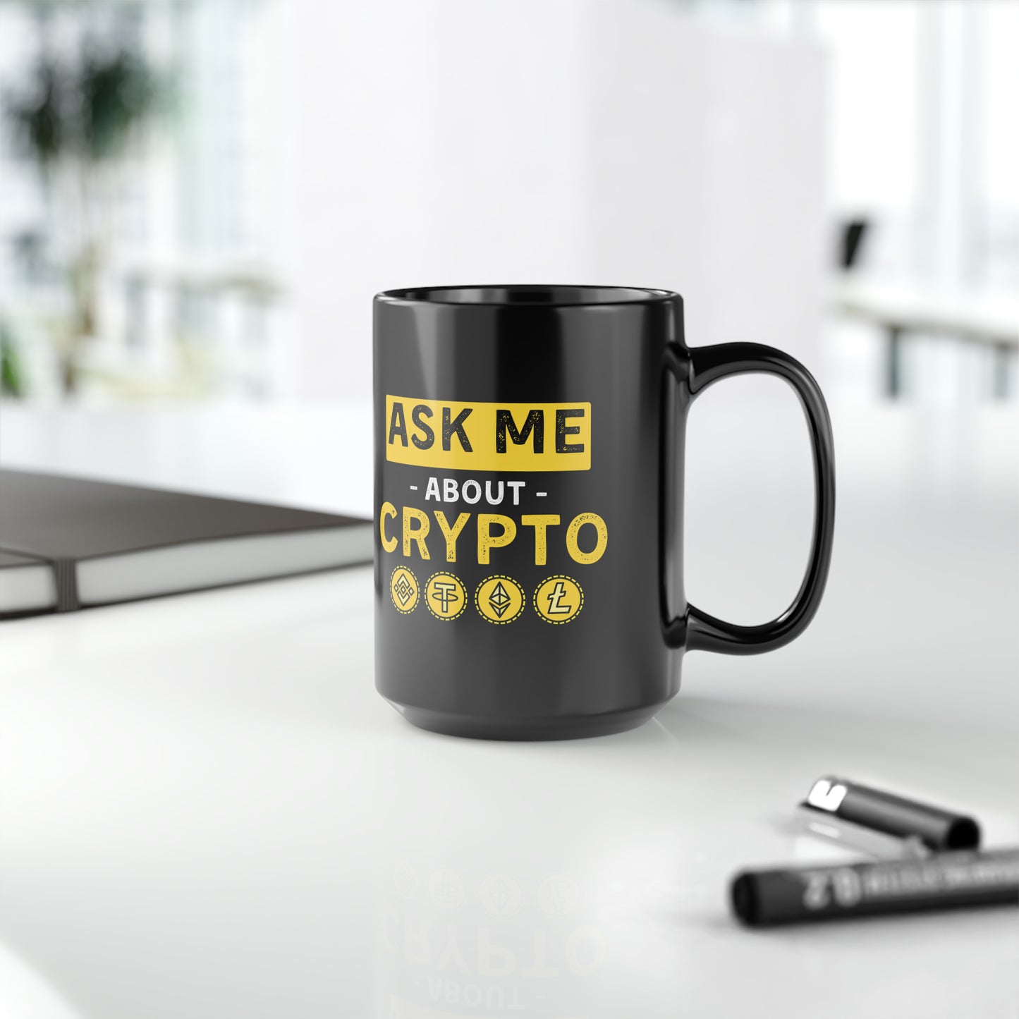 Ask Me Anything About Crypto Mug 15oz