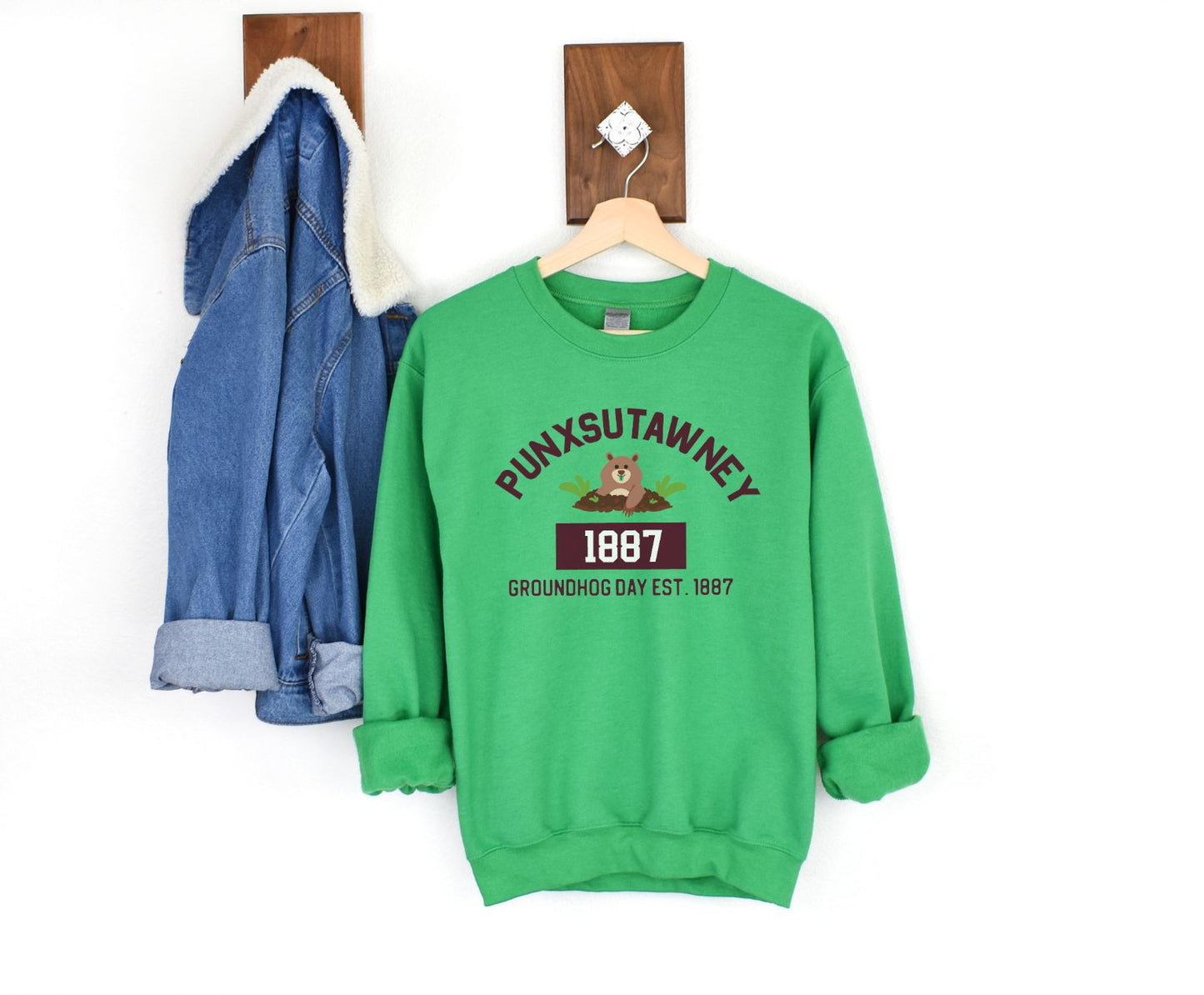 Graphic Groundhog Day Sweatshirt, Happy Groundhog Day Shirt