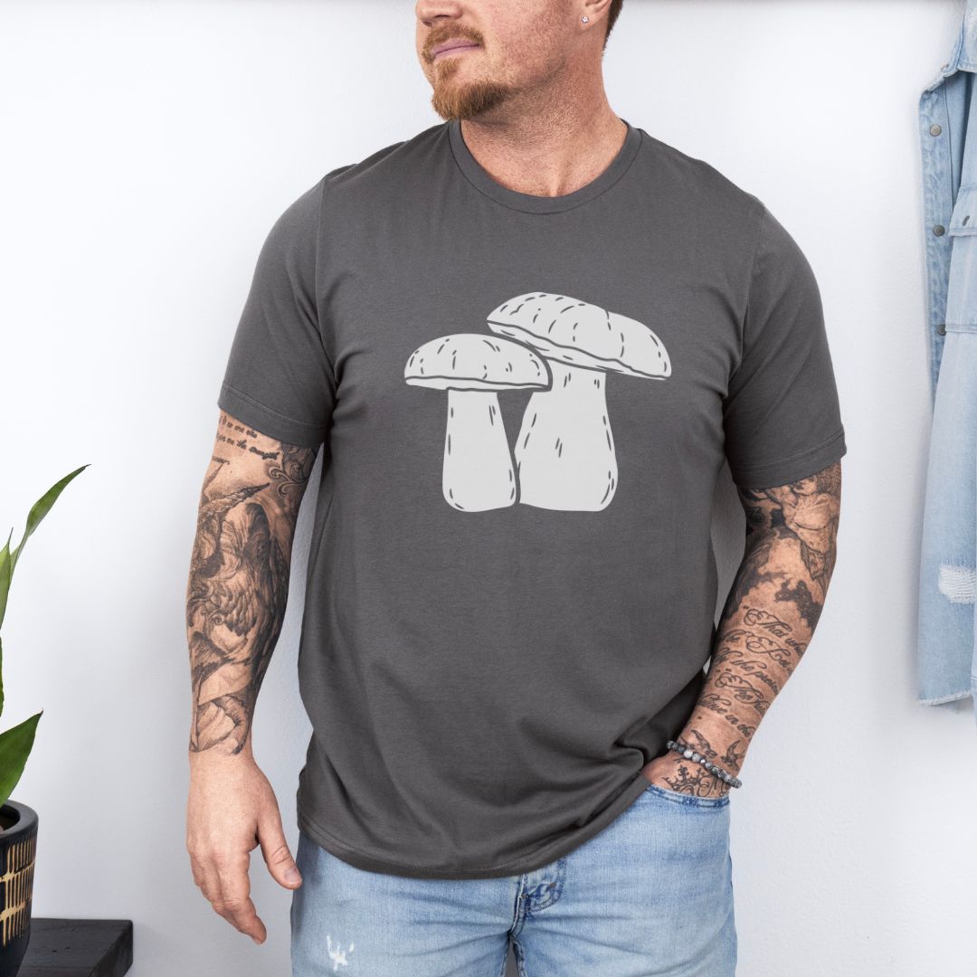 Graphic Mushroom Designed Ultimate Comfort Styled Graphic T-shirt