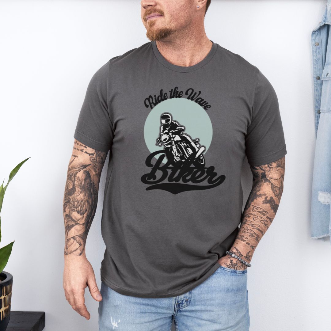 Ride The Wave Bikers Ultimate Comfort Styled Graphic T-shirt