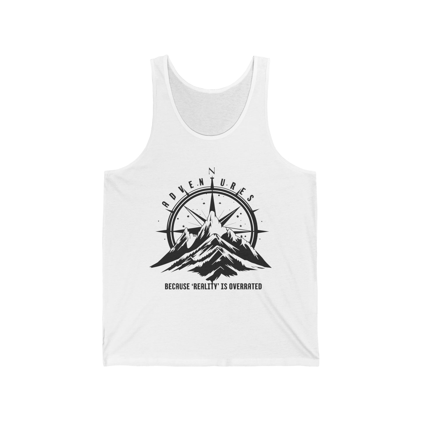 Adventure With Overrated Reality Graphic Ultimate Comfort Styled Unisex Tank Top
