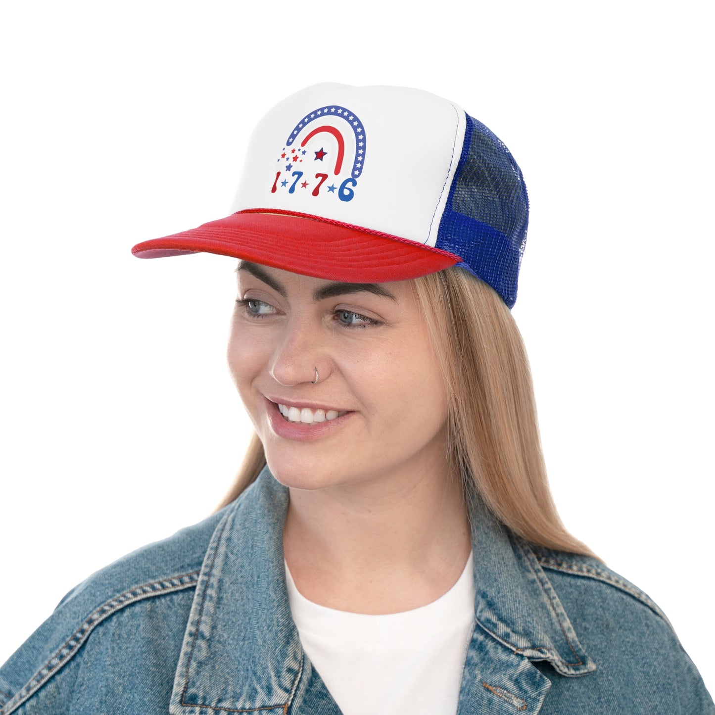 4th of July Independence day Unisex One Size Fits Trucker Caps