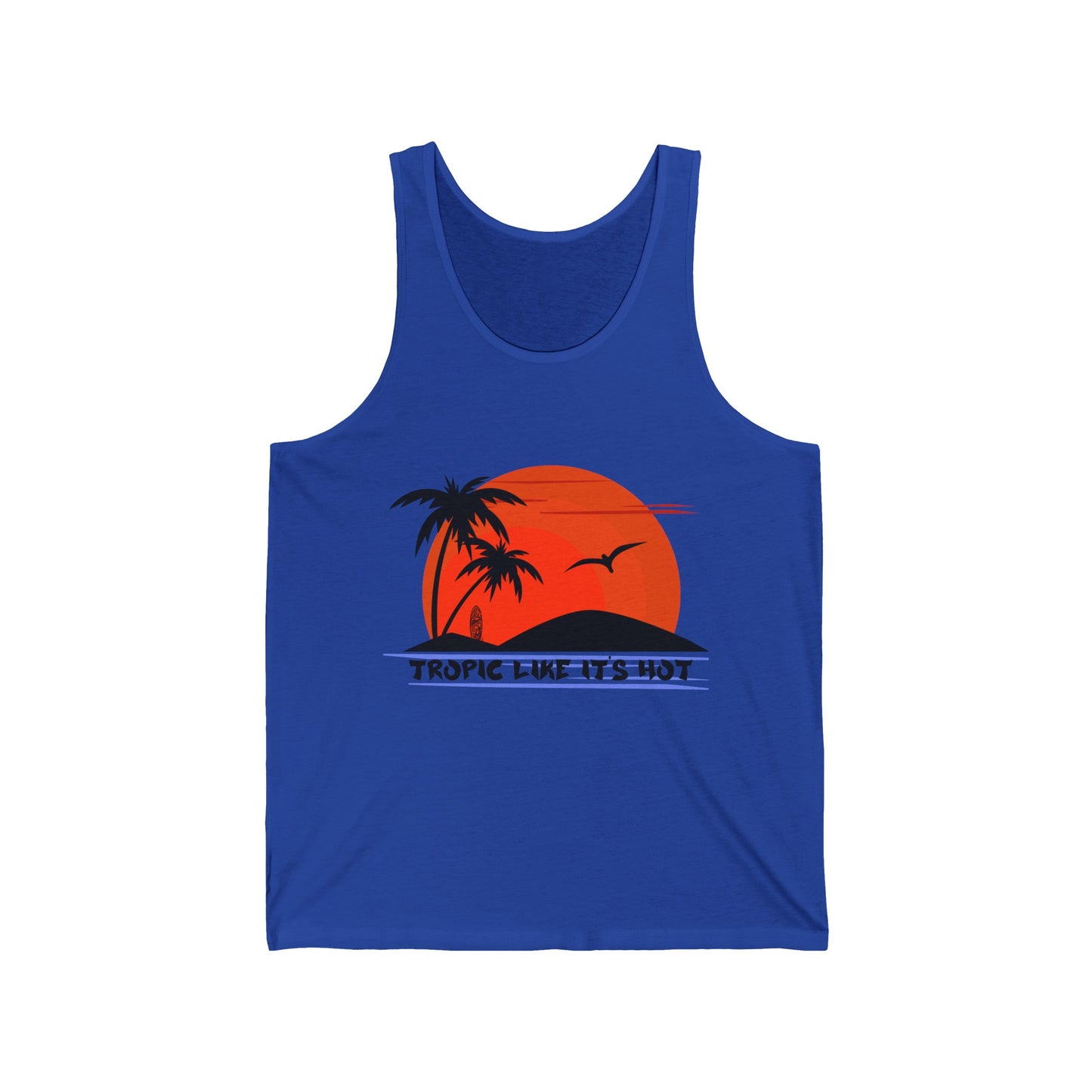 Tropic Like it Hot Beach Lovers Ultimate Comfort Styled Unisex Summer Tank Top
