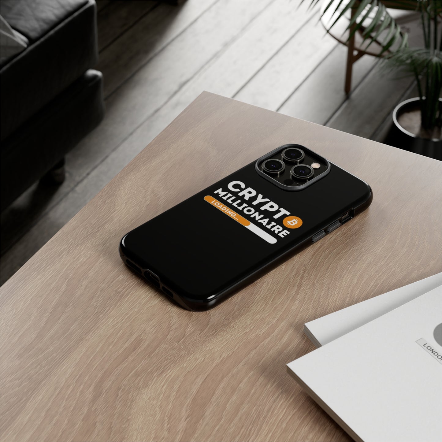Crypto Millionaire Black iPhone Case