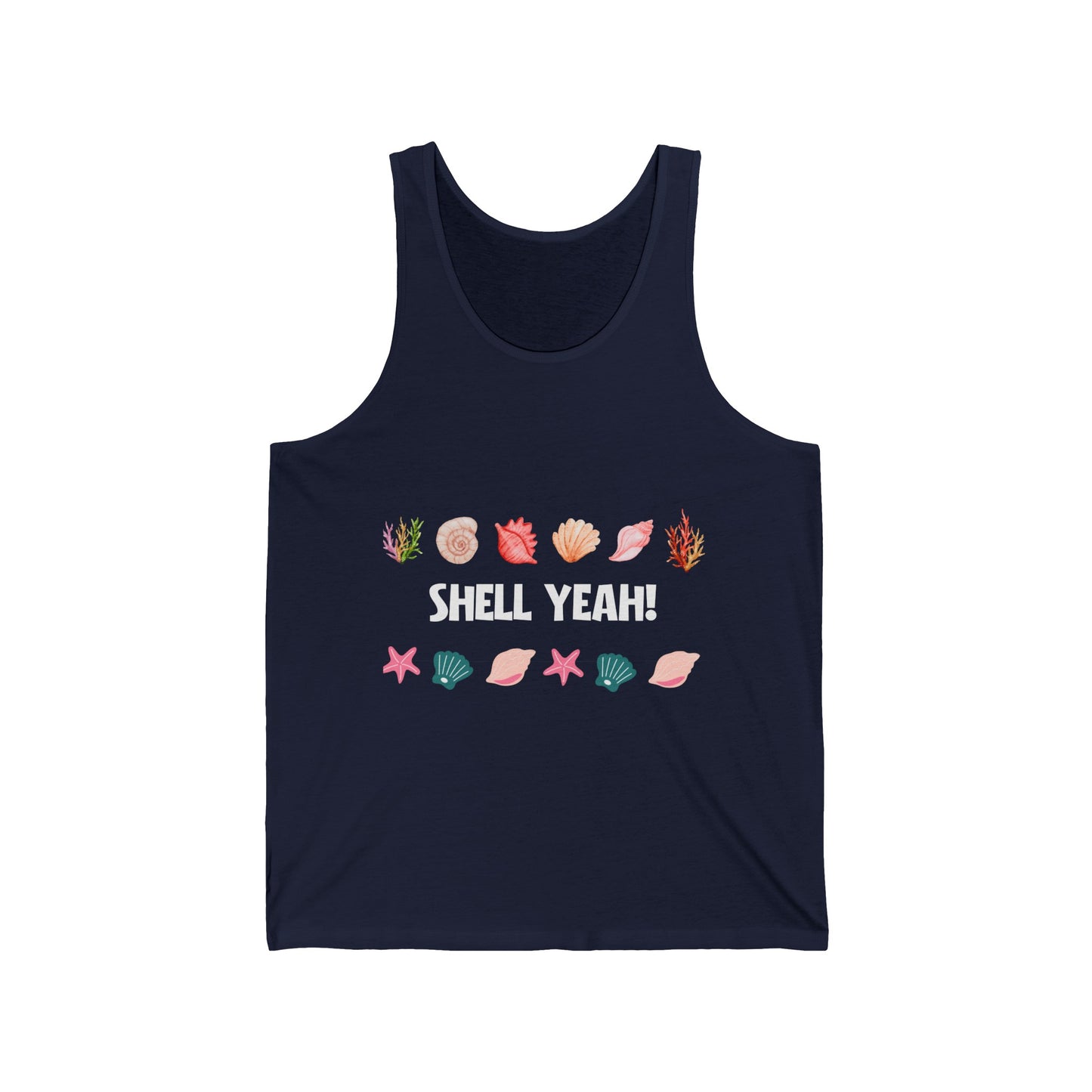 "Shell Yeah" Beach Lovers Ultimate Comfort Styled Unisex Summer Tank Top