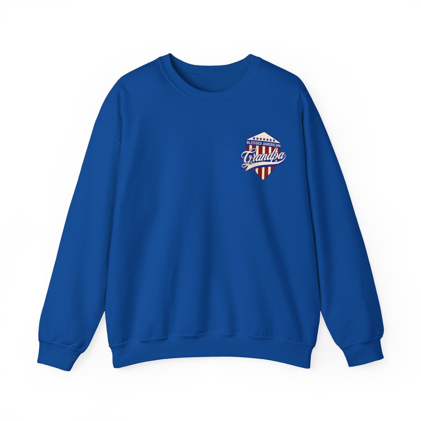 Graphic Blessed American Grandpa Unisex Crewneck Sweatshirt