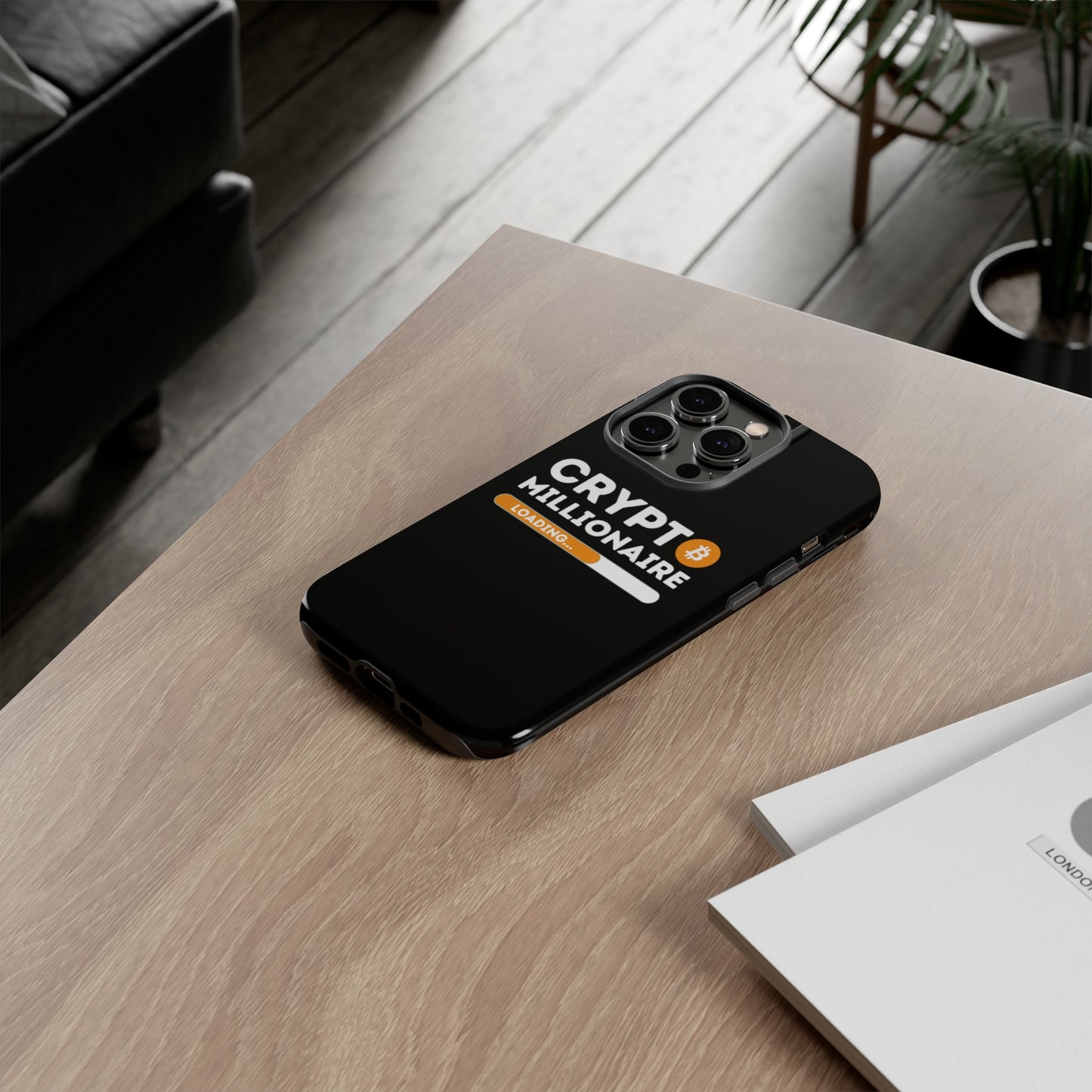 Crypto Millionaire Black iPhone Case