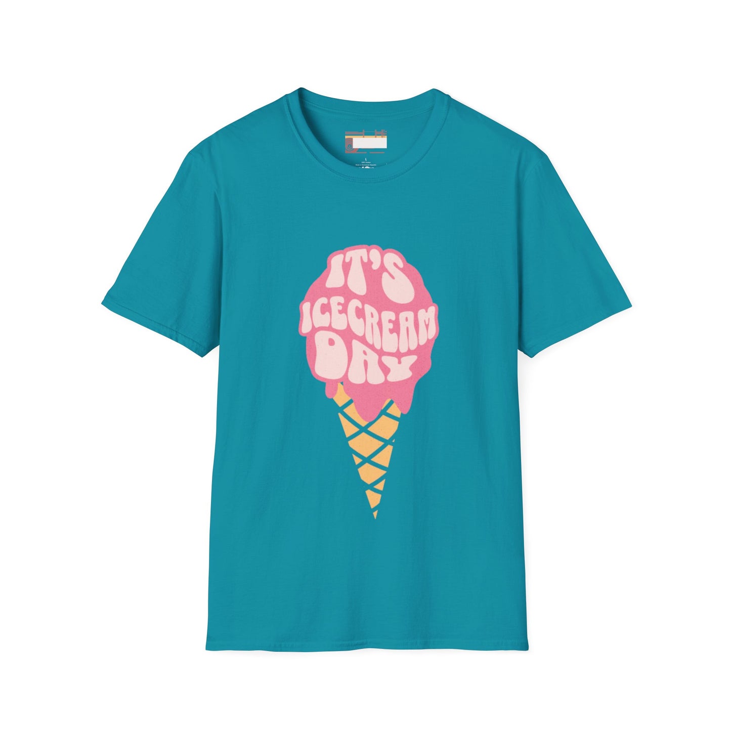 Graphic Ice Cream Day Designed Unisex Comfort Styled T-shirts
