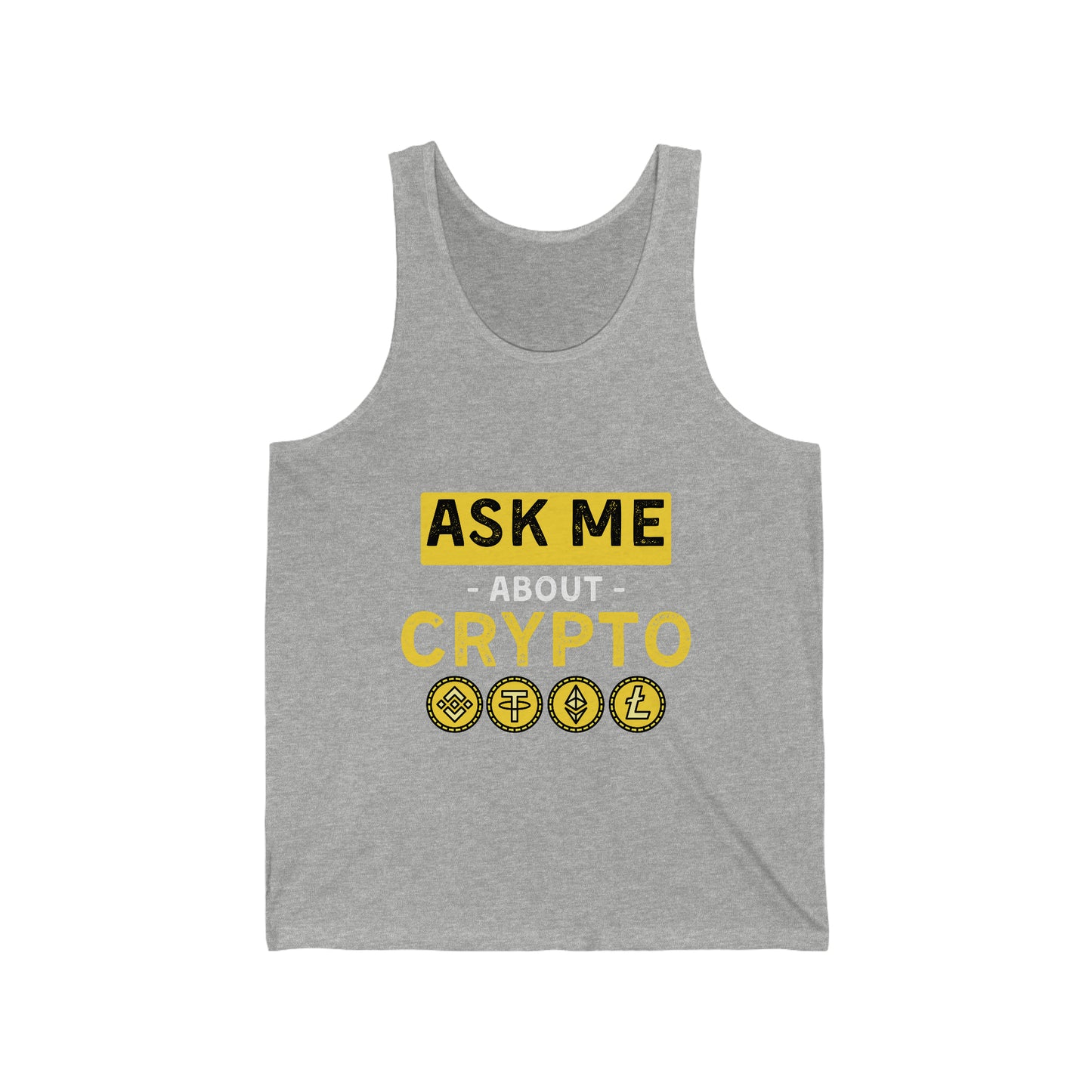 Ask Me About Crypto Unisex Tank Top
