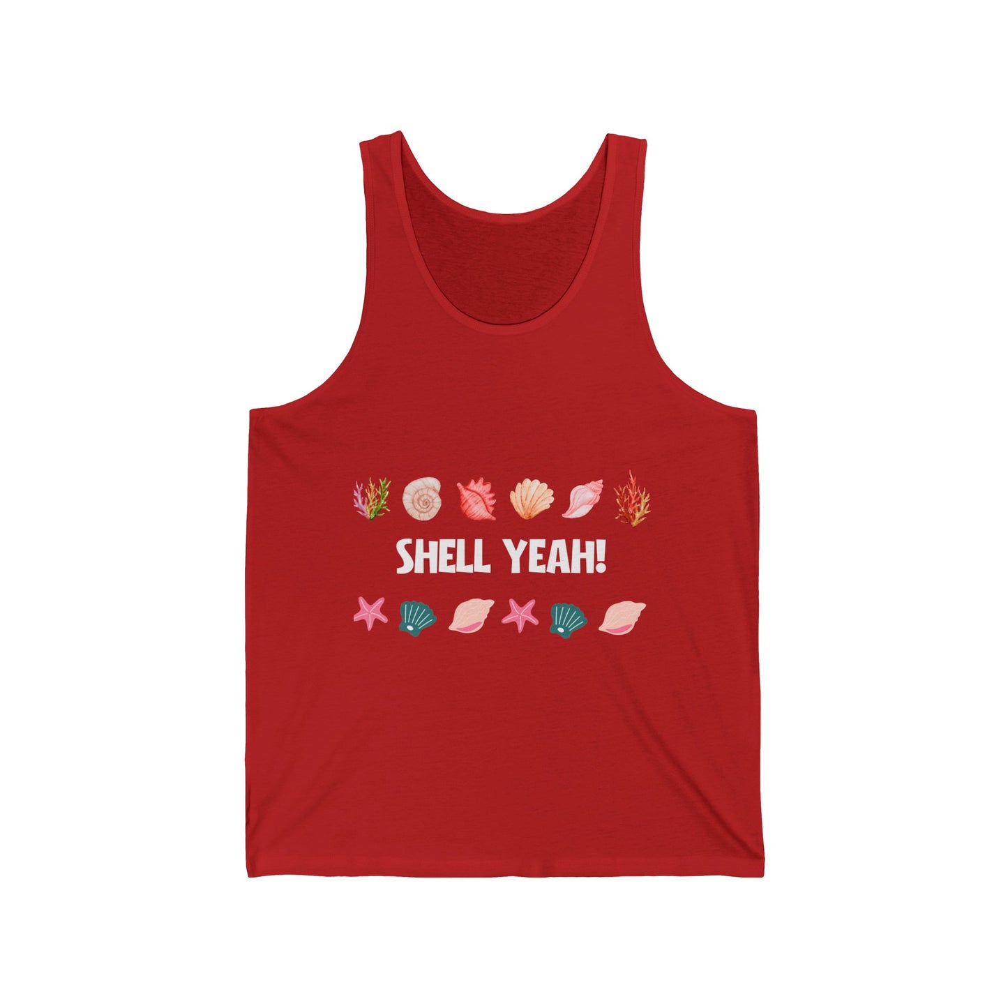 "Shell Yeah" Beach Lovers Ultimate Comfort Styled Unisex Summer Tank Top