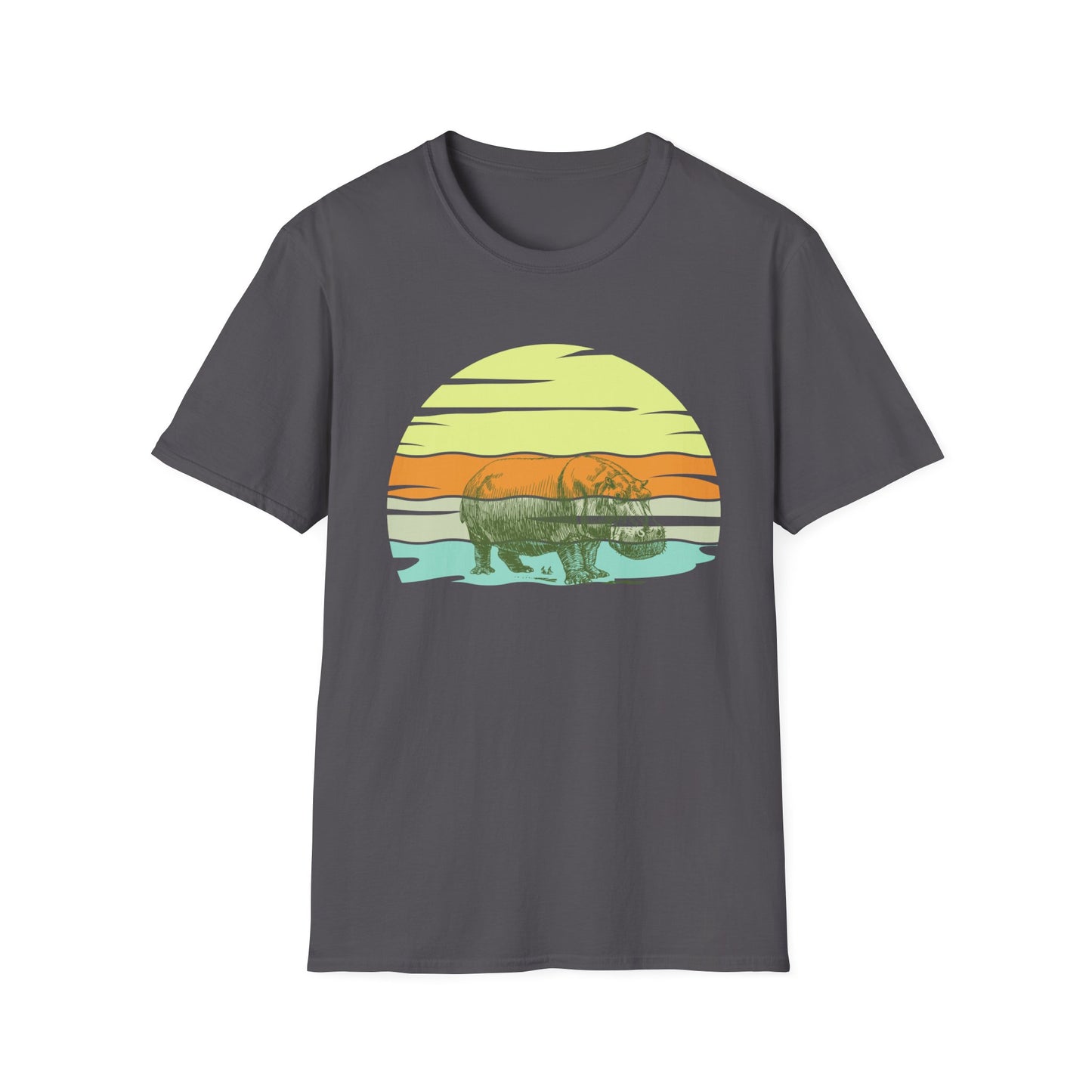 Hippo-po Animal Graphic Ultimate Comfort Unisex T-shirt