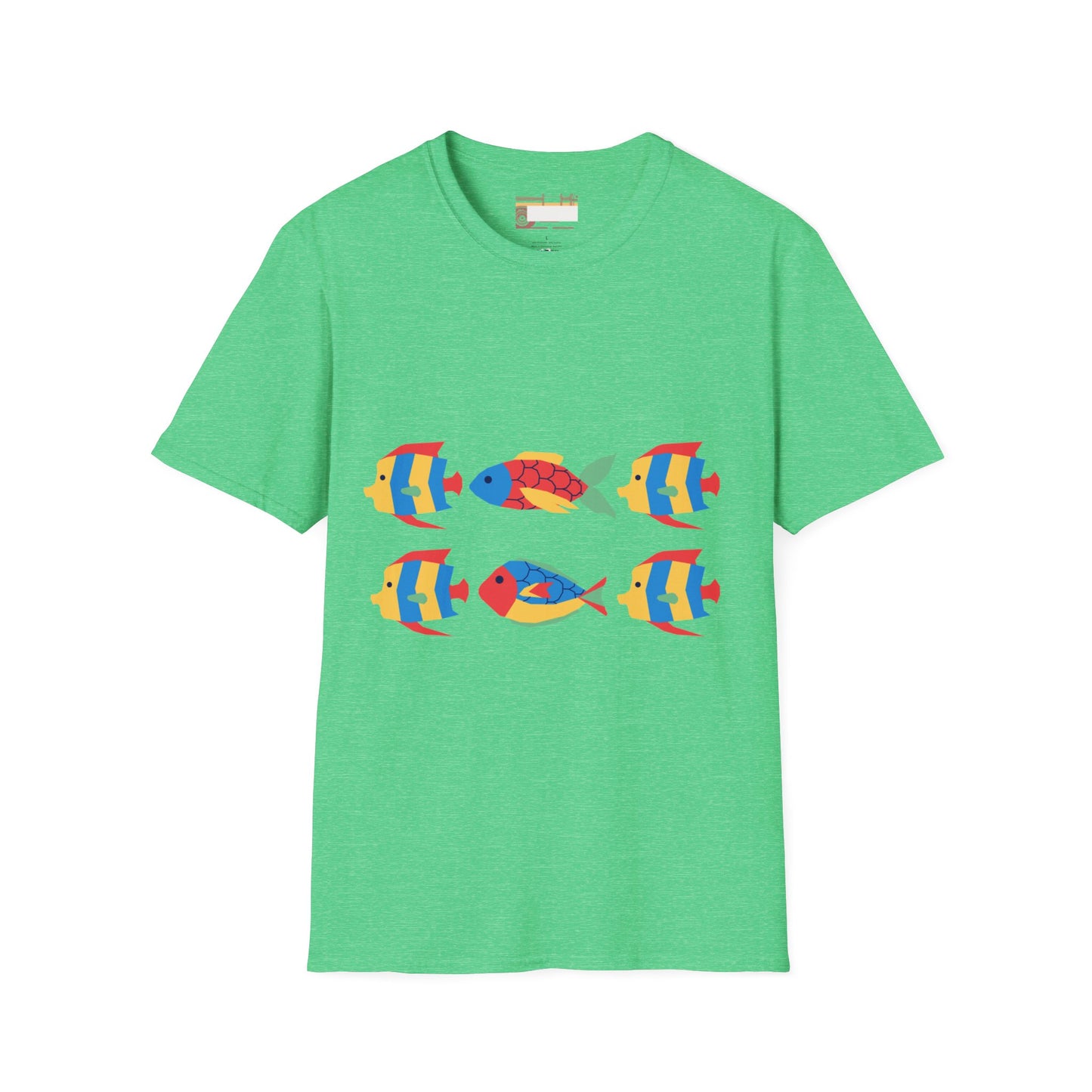Graphic Designed Comfort Unisex Colored Fish T-shirt