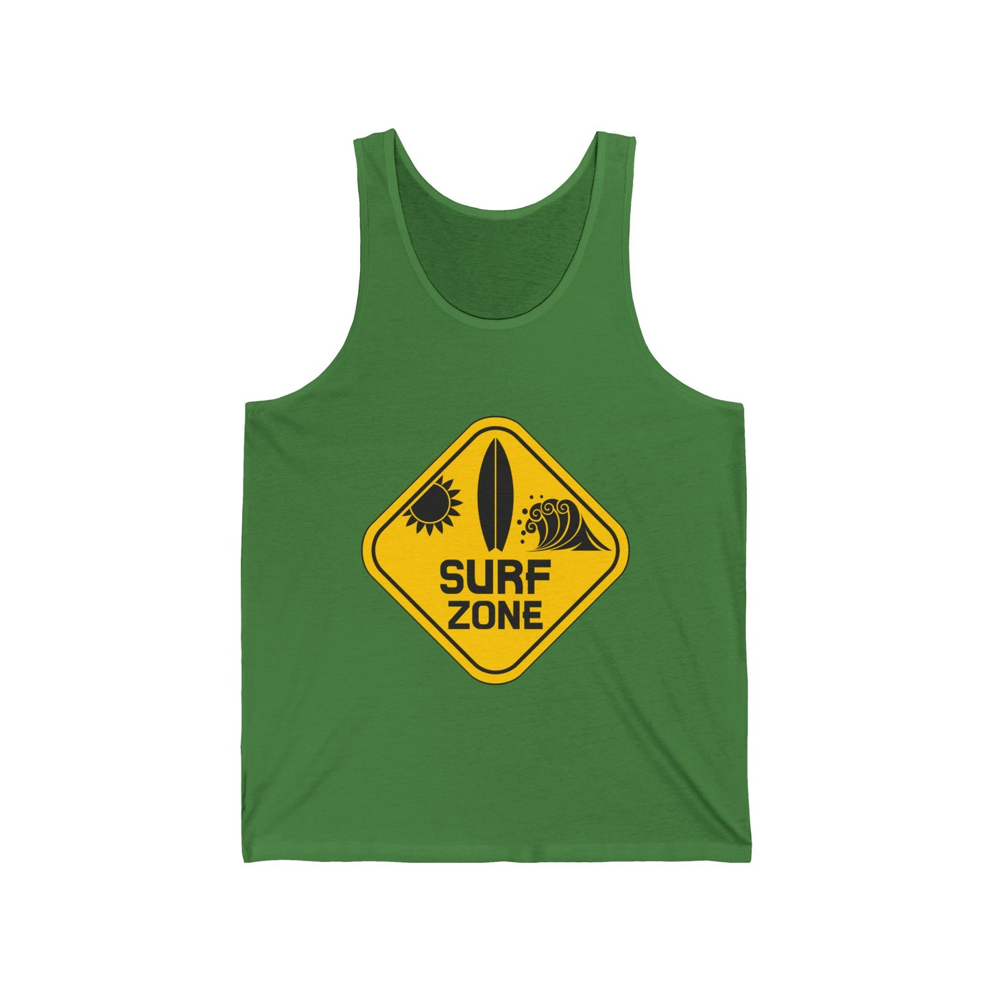 Beach Lovers Ultimate Comfort Styled Funny Unisex Surf Zone Summer Tank Top