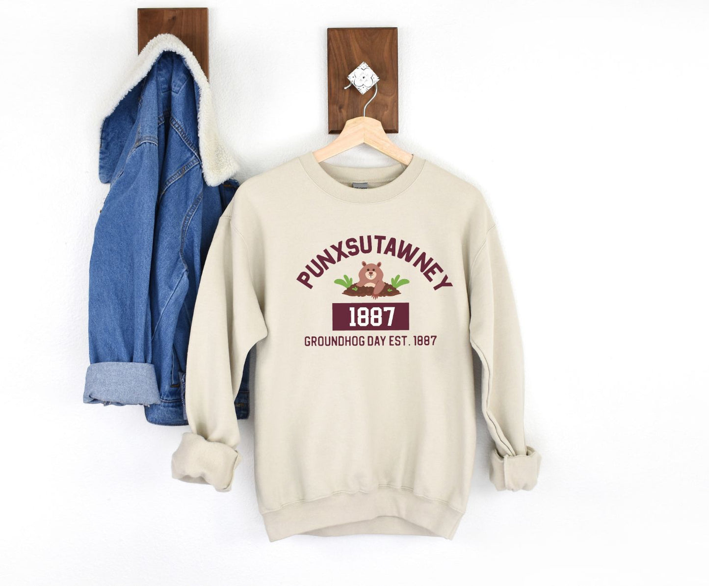 Graphic Groundhog Day Sweatshirt, Happy Groundhog Day Shirt