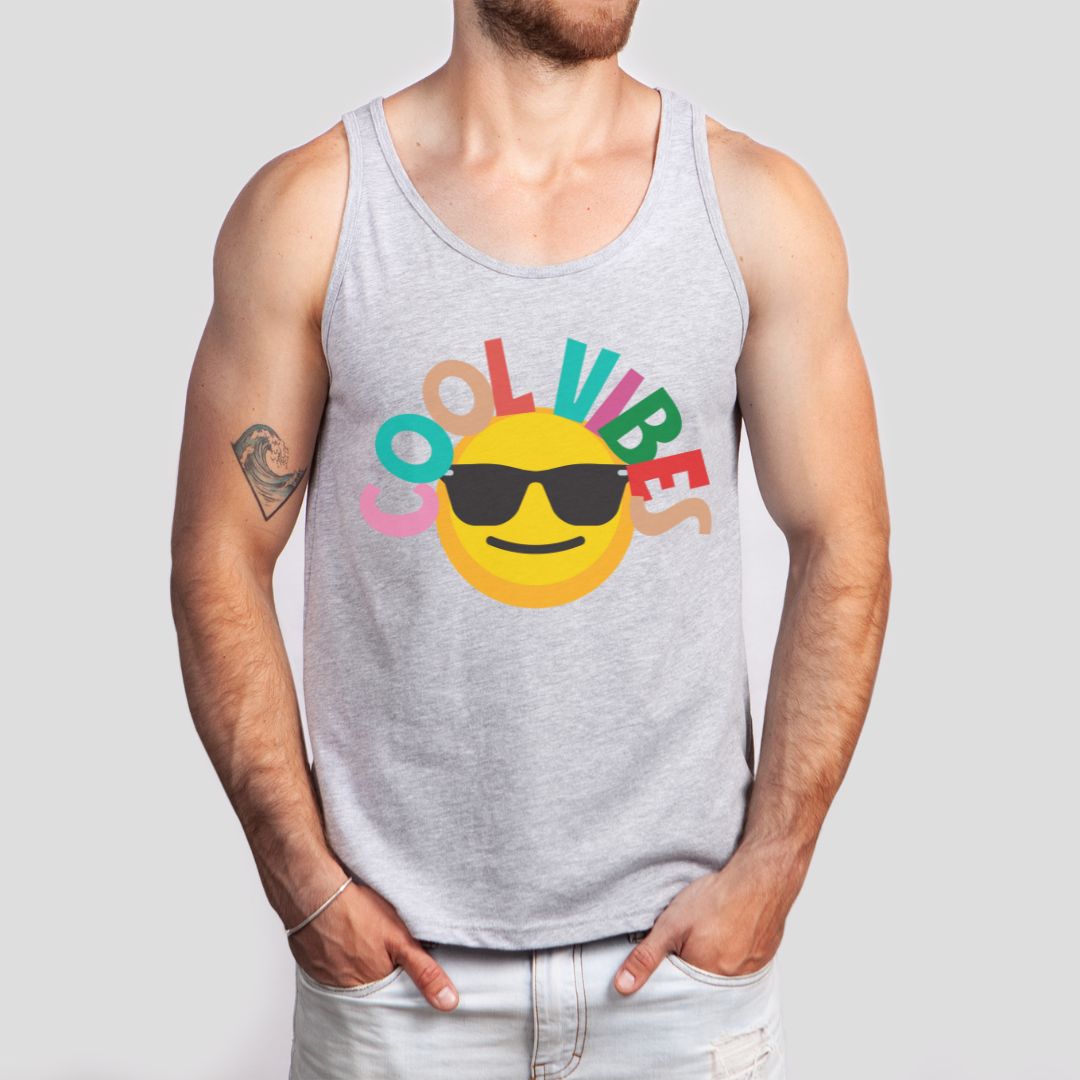 Just Asking For A Cool Vibes Emoji Ultimate Comfort Styled Unisex Tank Top