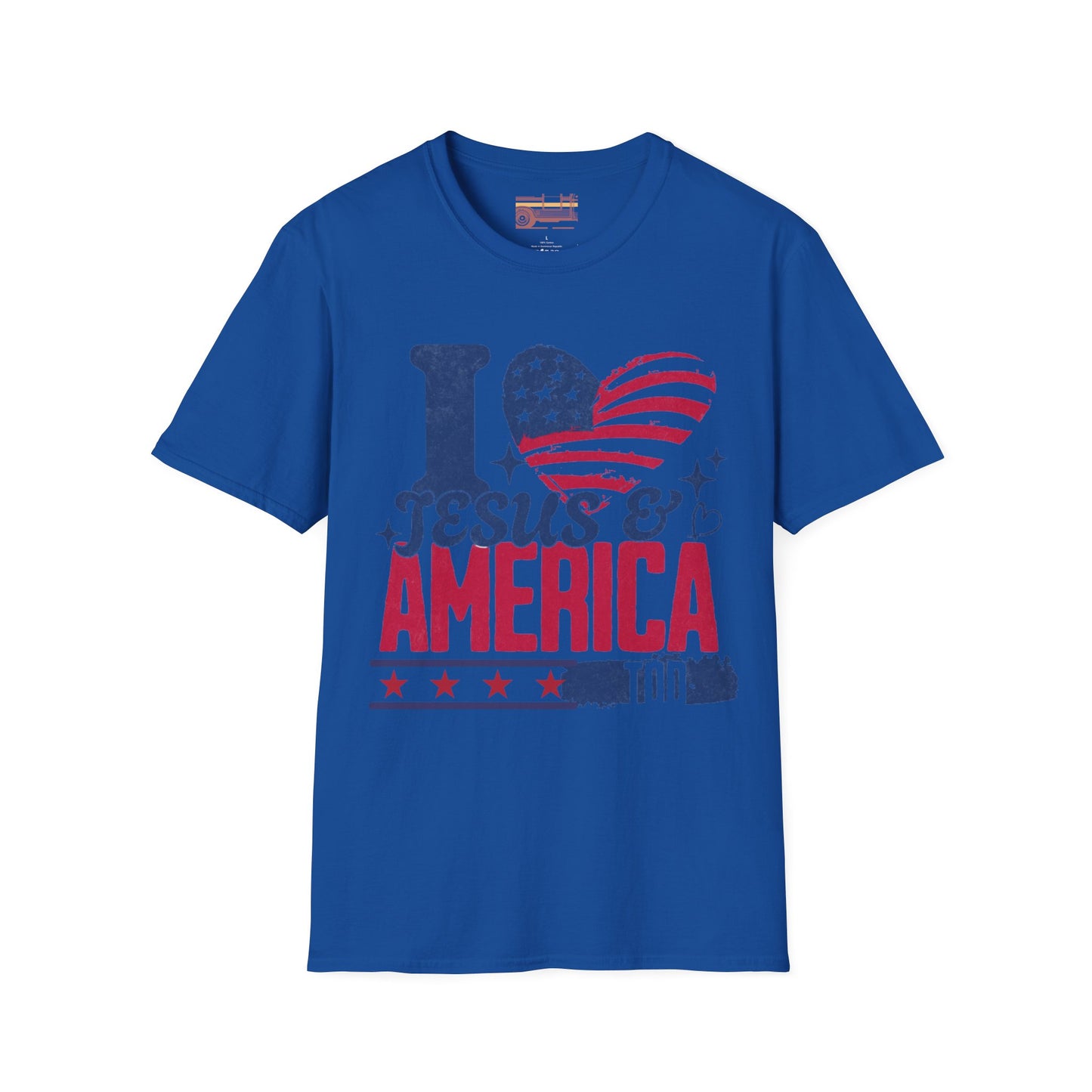 Graphic I Love Jesus and America Too, July 4th Ultimate Comfort Unisex T-shirt